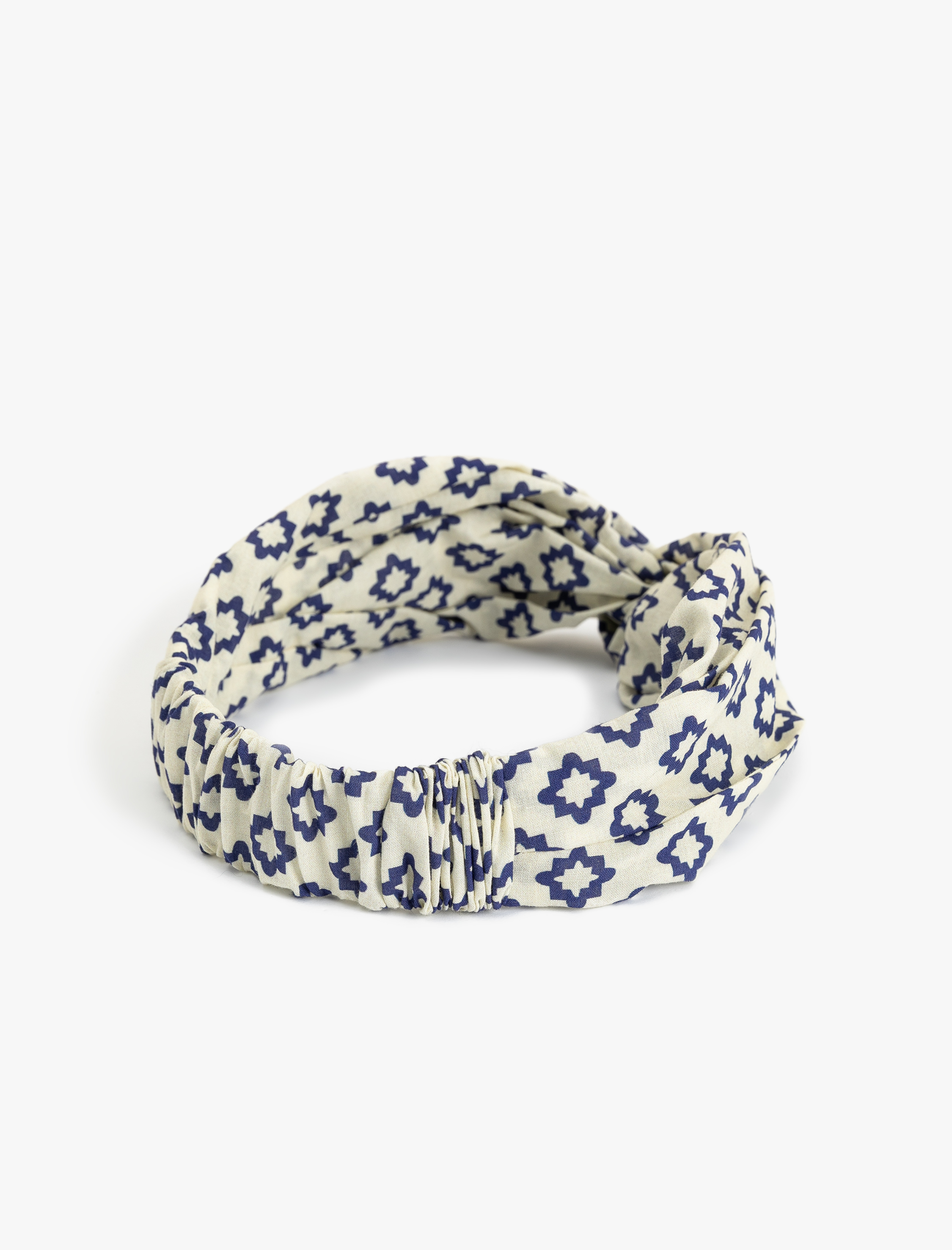  Kadın Saç Bandı Düğüm Detaylı Desenli