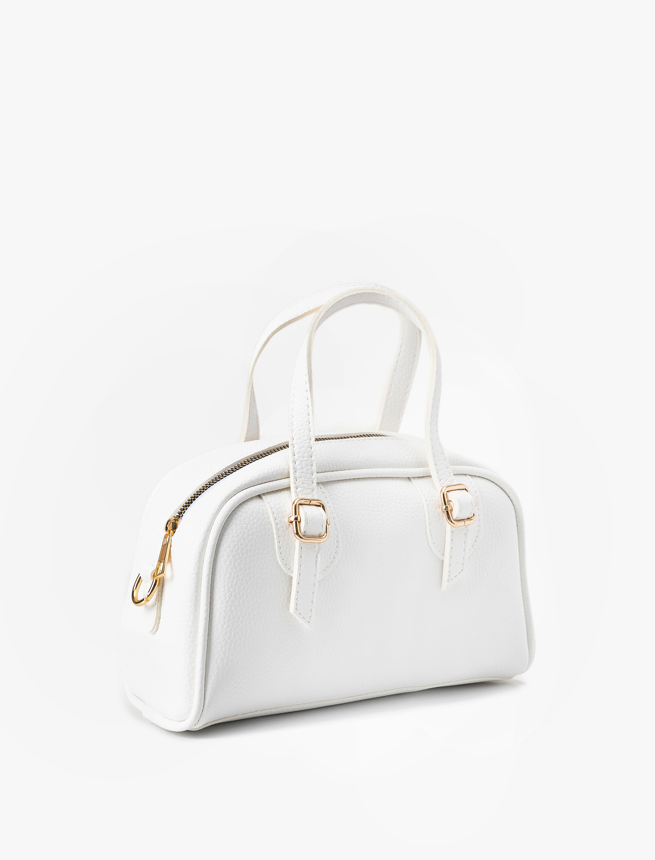  Kadın Suni Deri Fermuarlı Askılı Saplı Omuz Çantası