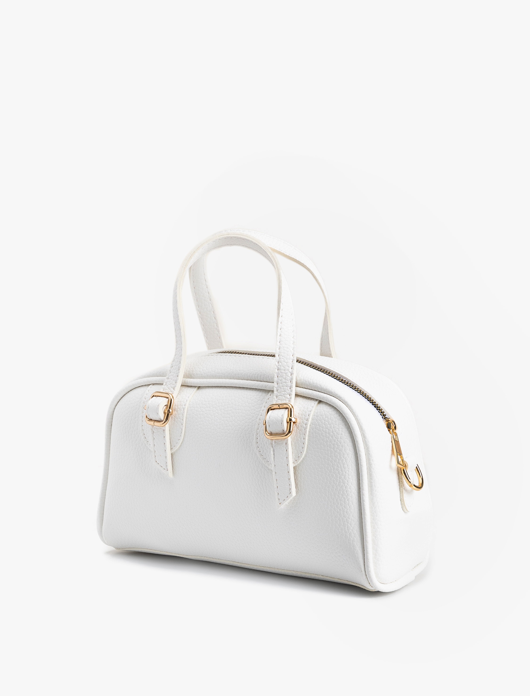  Kadın Suni Deri Fermuarlı Askılı Saplı Omuz Çantası