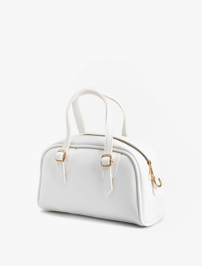 Kadın Suni Deri Fermuarlı Askılı Saplı Omuz Çantası