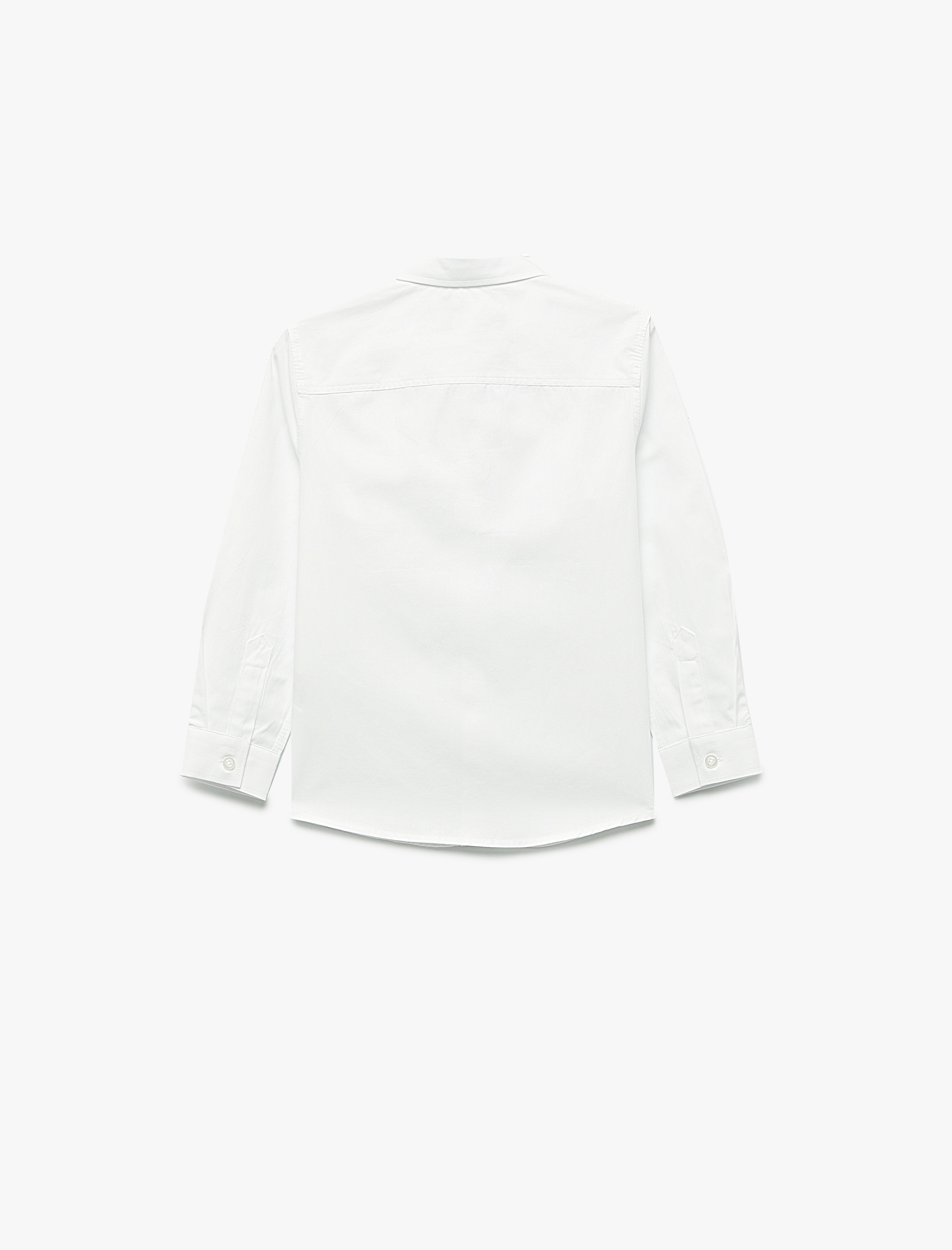 Erkek Çocuk Pamuklu Okul Klasik Yaka Uzun Kollu Basic Okul Gömleği