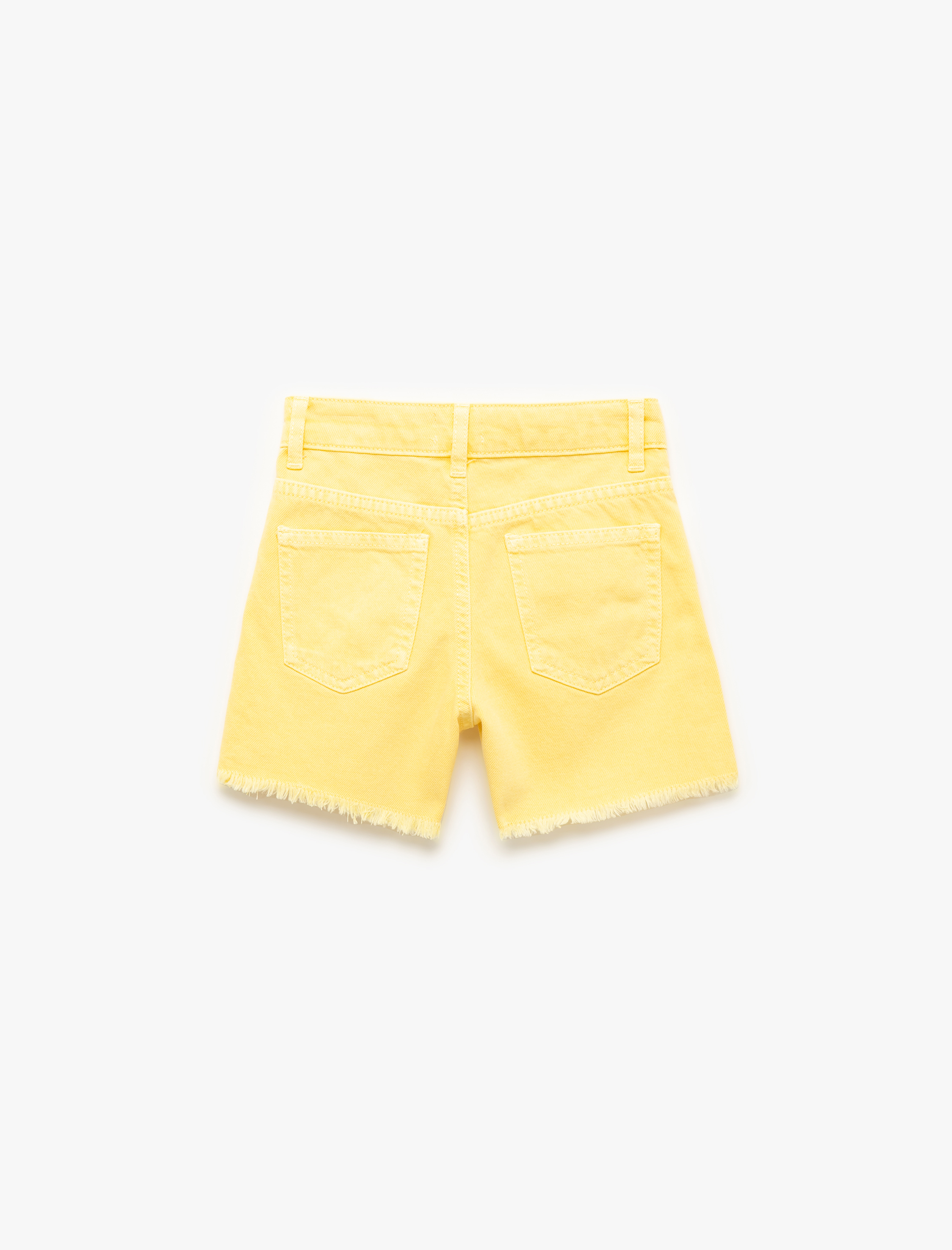  Kız Çocuk Cep Detaylı Pamuklu Denim Şort