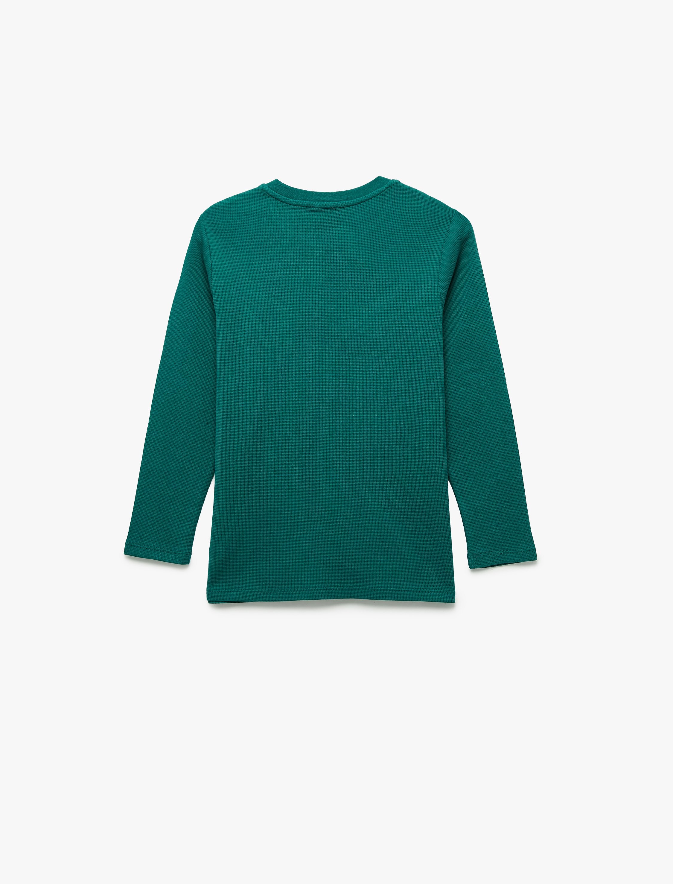  Erkek Çocuk Bisiklet Yaka Pamuklu Basic Uzun Kollu Basic Tişört