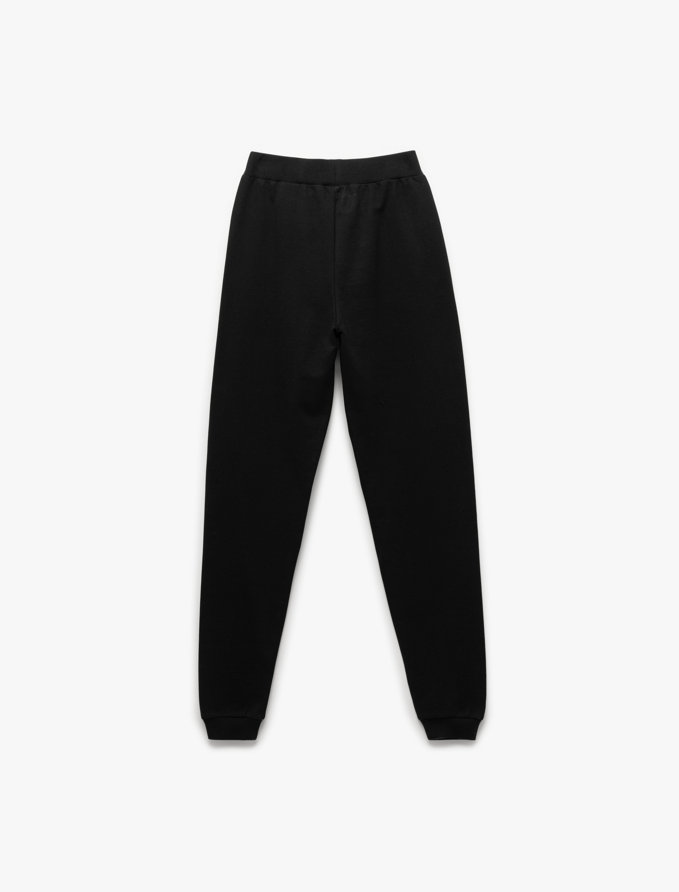  Kız Çocuk Şardonlu Pamuklu Beli Lastikli Basic Okul Eşofman Altı