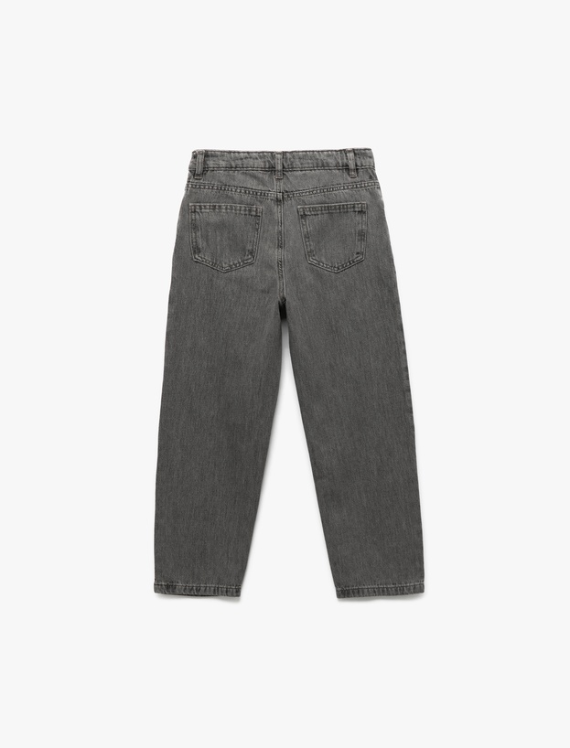 Pamuklu Rahat Kesim Denim Pantolon_1