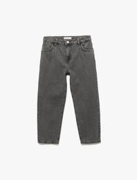 Pamuklu Rahat Kesim Denim Pantolon