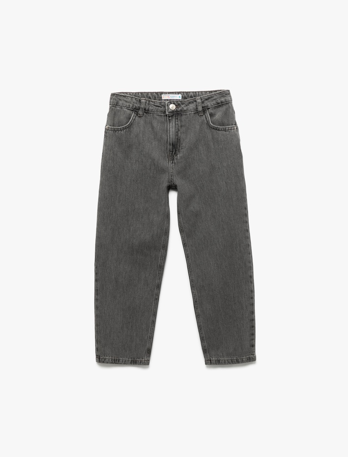 Erkek Çocuk Pamuklu Rahat Kesim Denim Pantolon