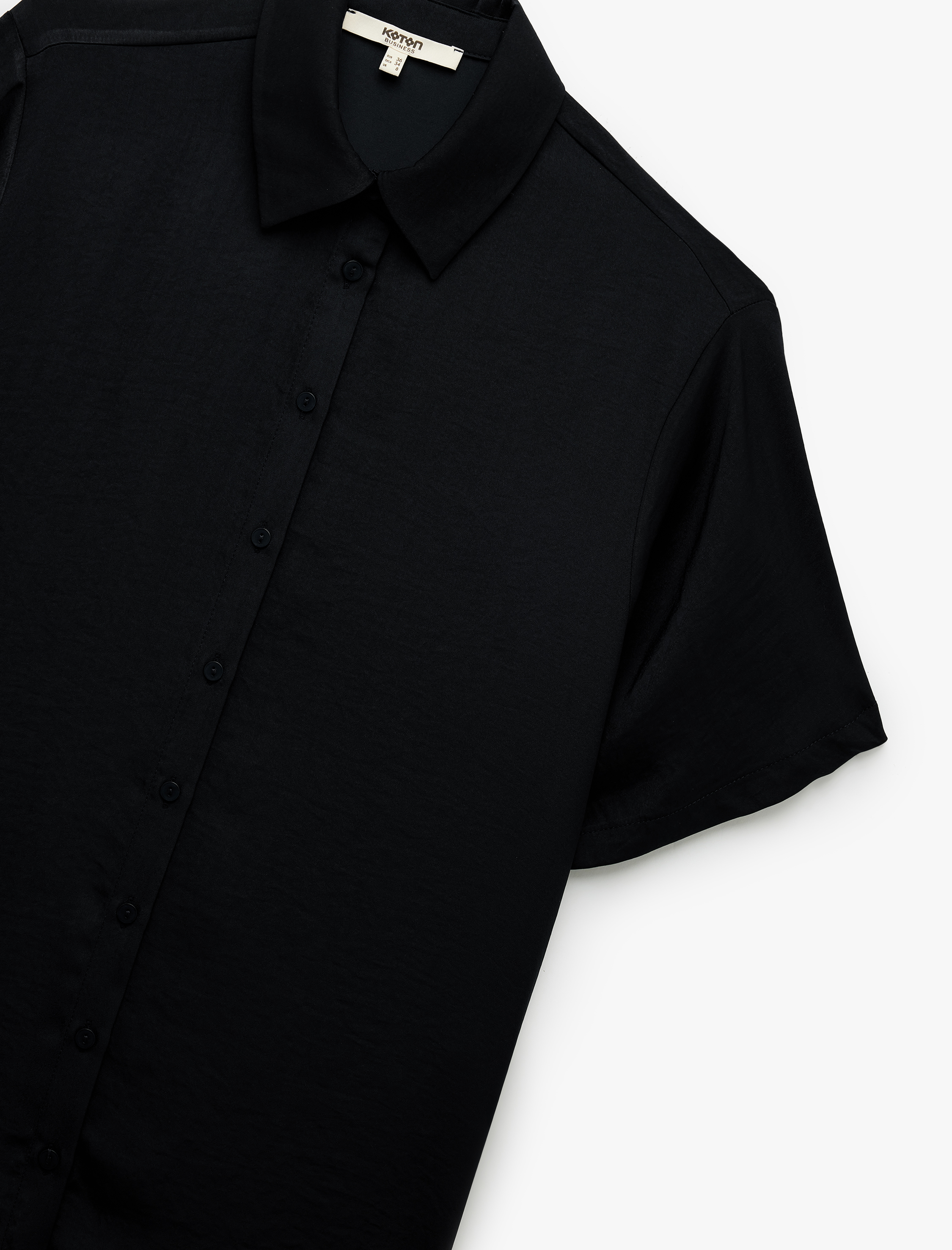   Aerobin Kumaş  Klasik Yaka Kısa Kollu Gömlek