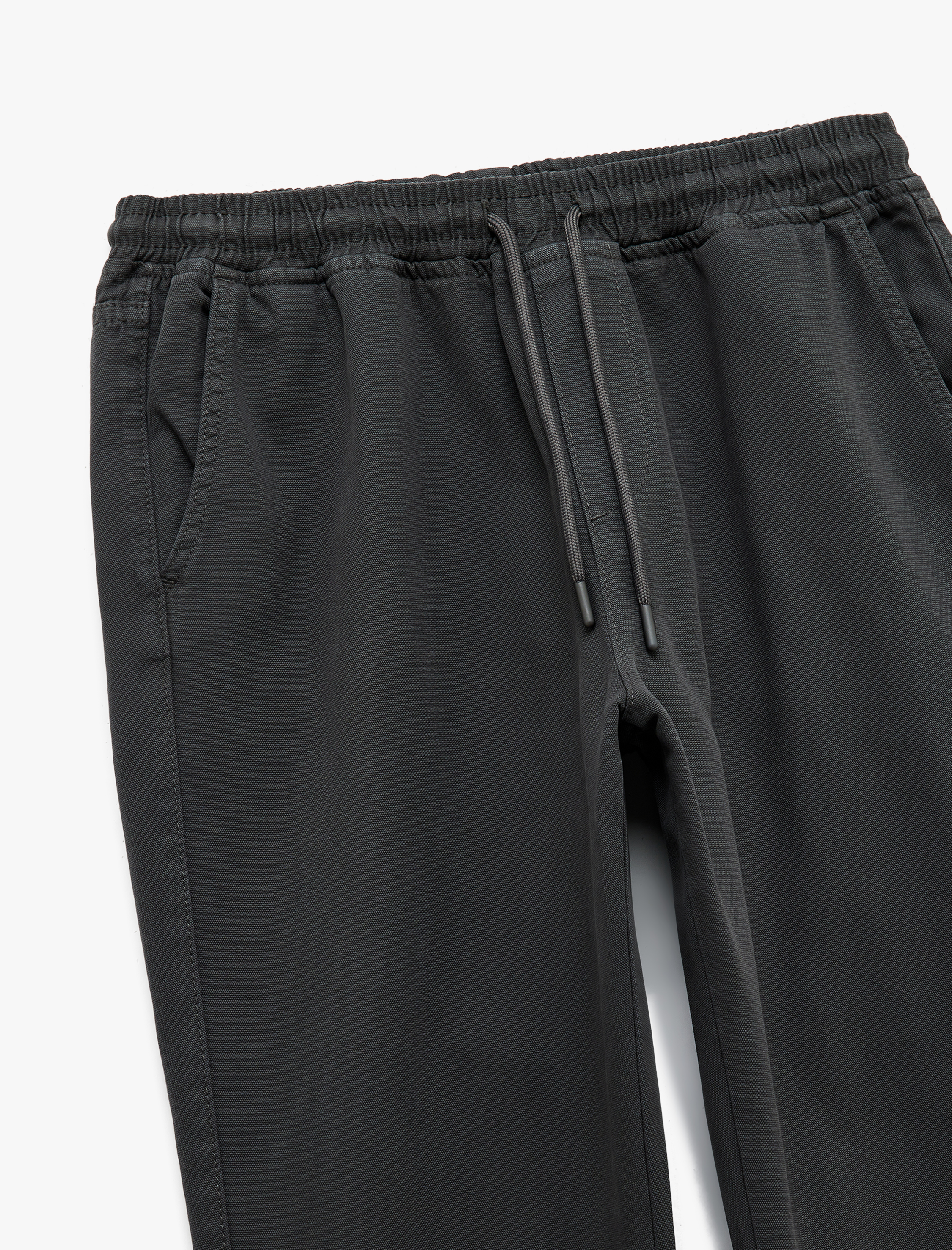   Pamuklu Cep Detaylı Rahat Kesim Beli Bağcıklı Kanvas Pantolon