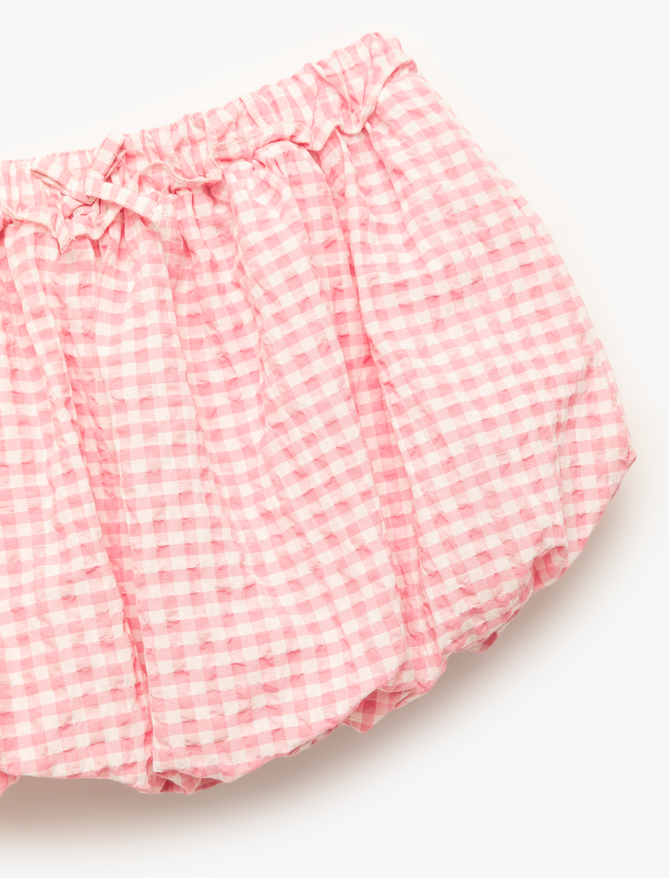  Kız Çocuk Fiyonk Detaylı Beli Lastikli Pötikareli Balon Etek