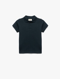 Pamuklu Kısa Kollu Basic Polo Yaka Okul Tişörtü