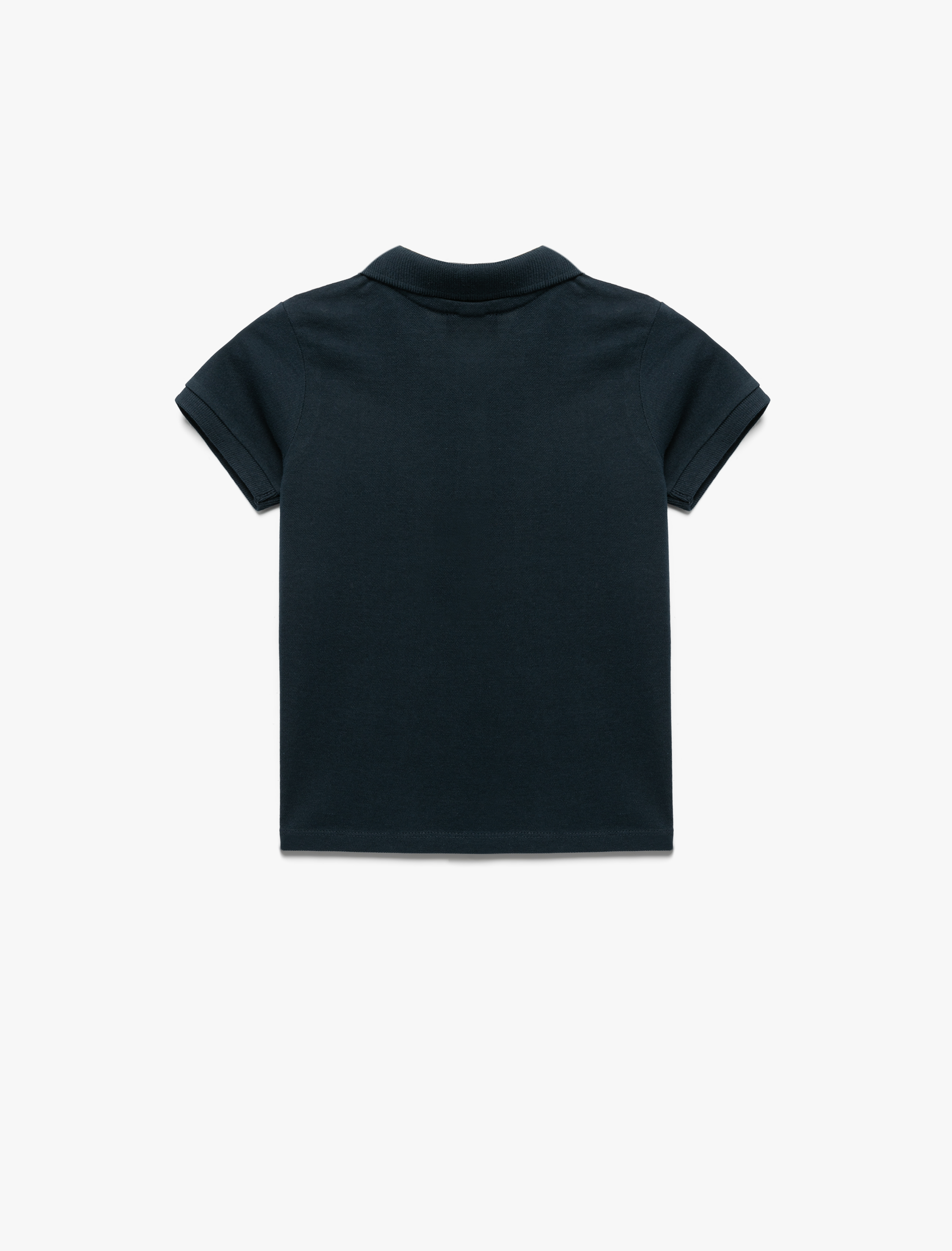 Kız Çocuk Pamuklu Kısa Kollu Basic Polo Yaka Okul Tişörtü