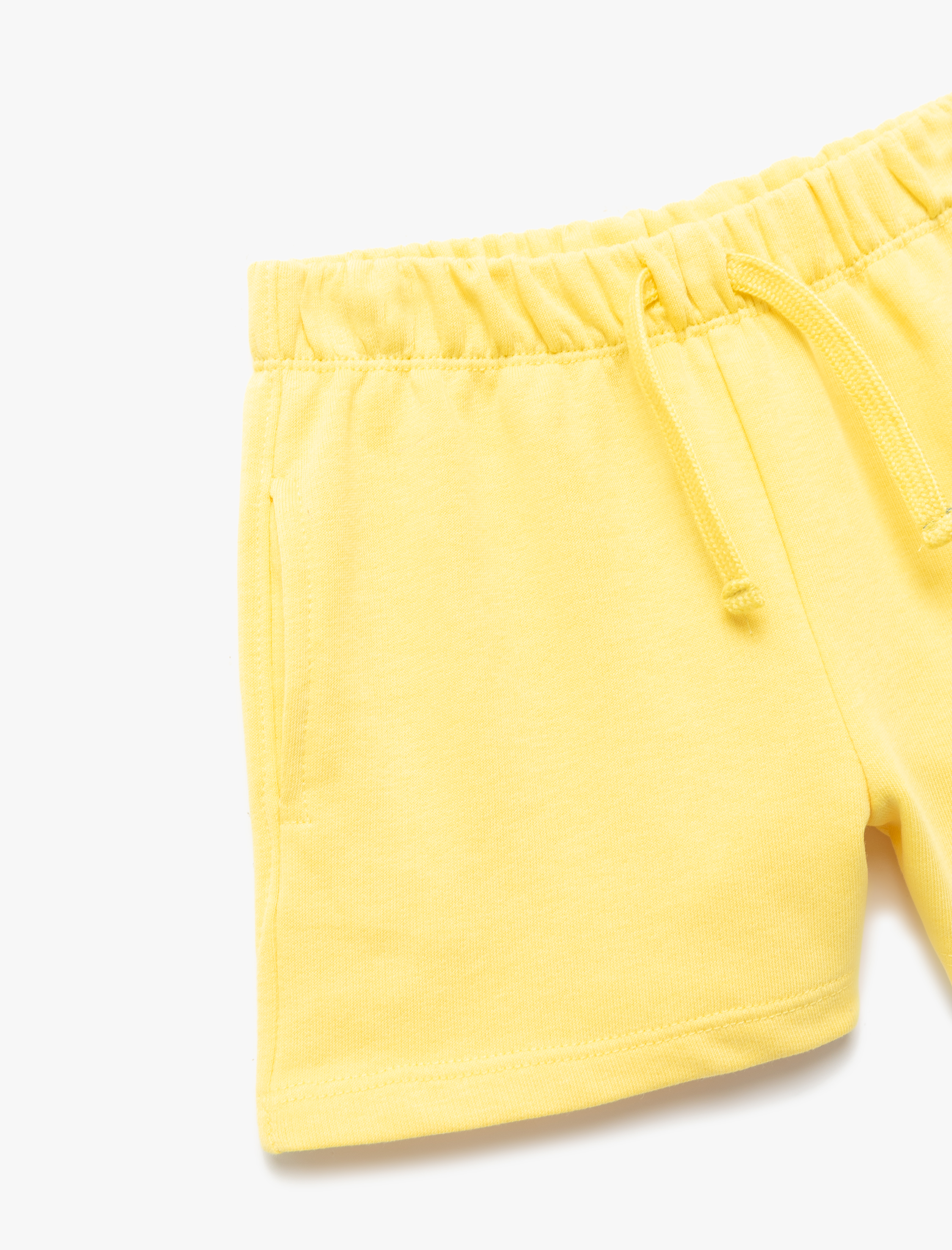 Kız Bebek Cep Detaylı Beli Bağcıklı Basic Şort