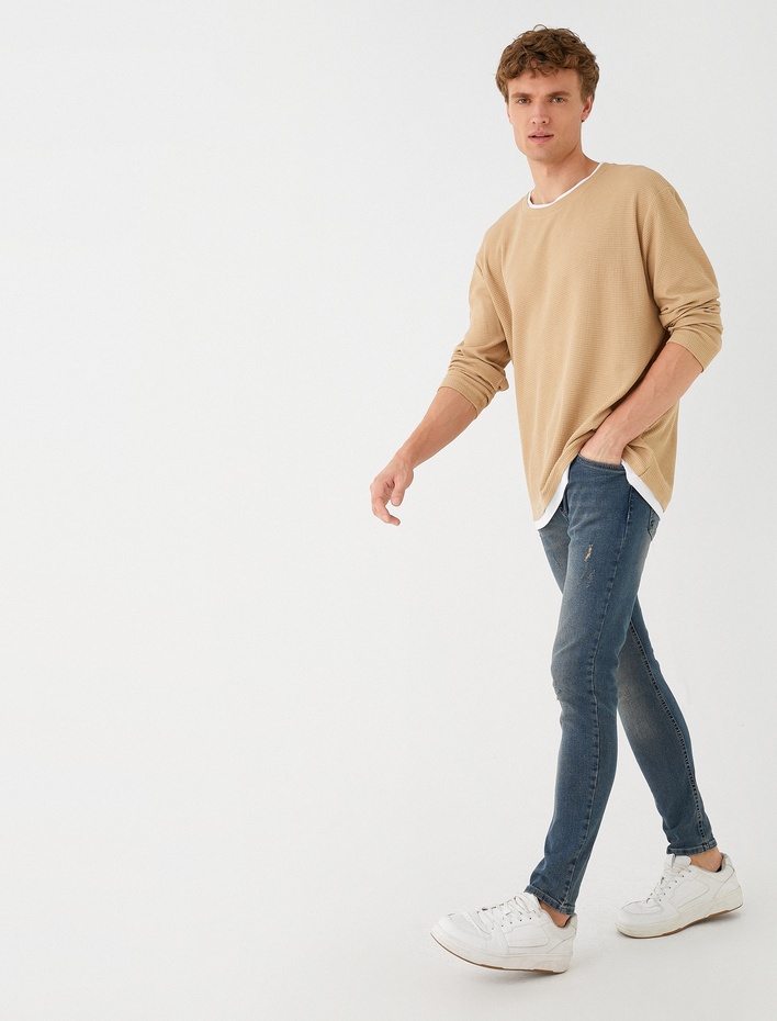  Super Skinny Fit Kot Pantolon - Justin Jean