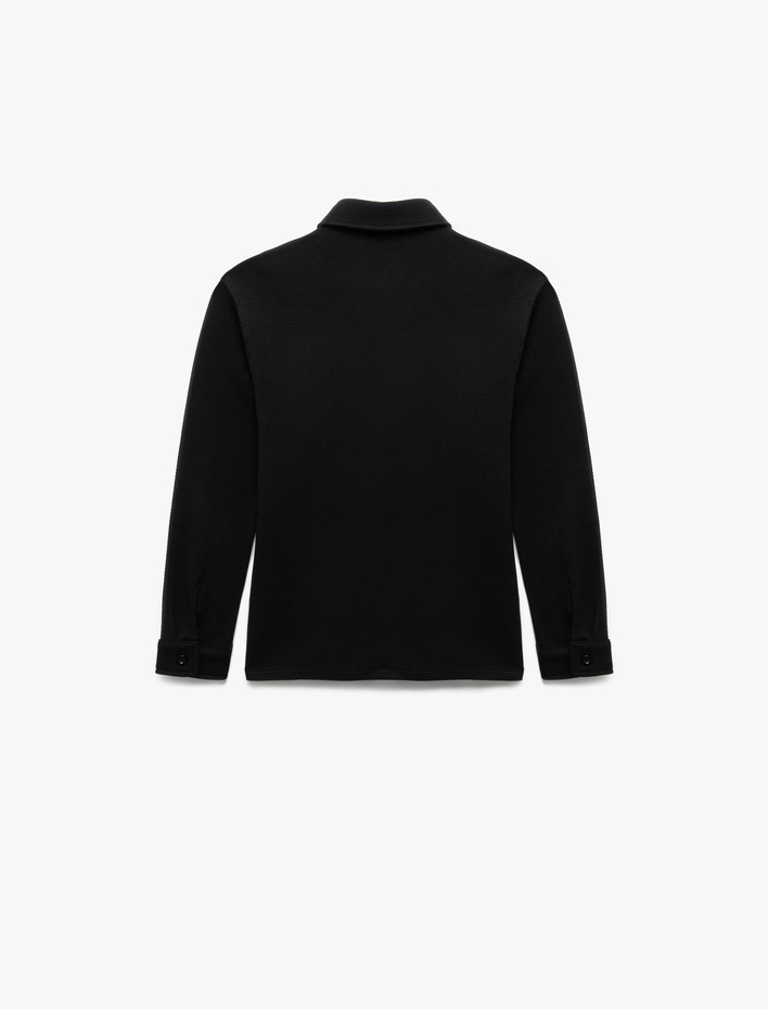 Erkek Çocuk Düğmeli Uzun Kollu Pamuklu Basic Gömlek Ceket