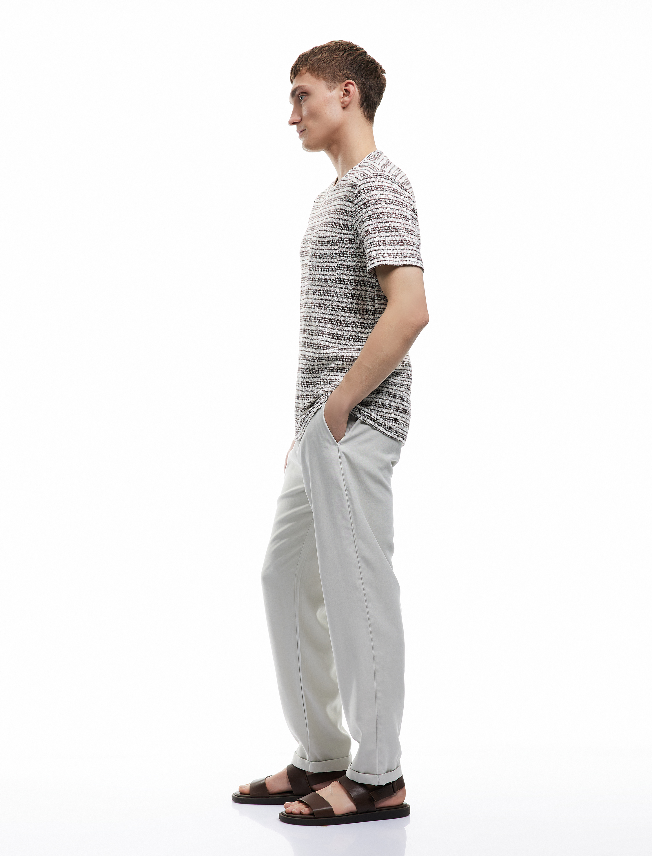   Viskon Cep Detaylı Rayon Tapered Beli Bağcıklı Pantolon