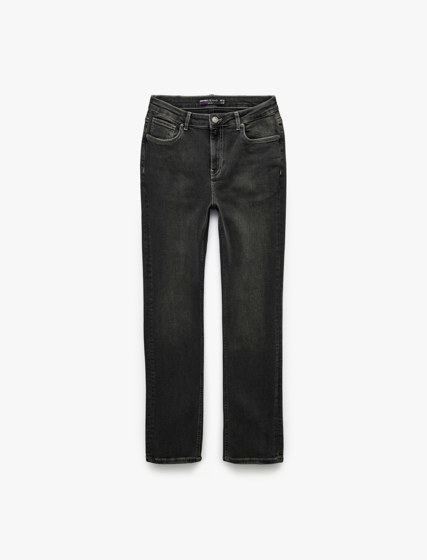   Normal Bel Pamuklu Slim Fit Jean Pantolon - Brad Jean