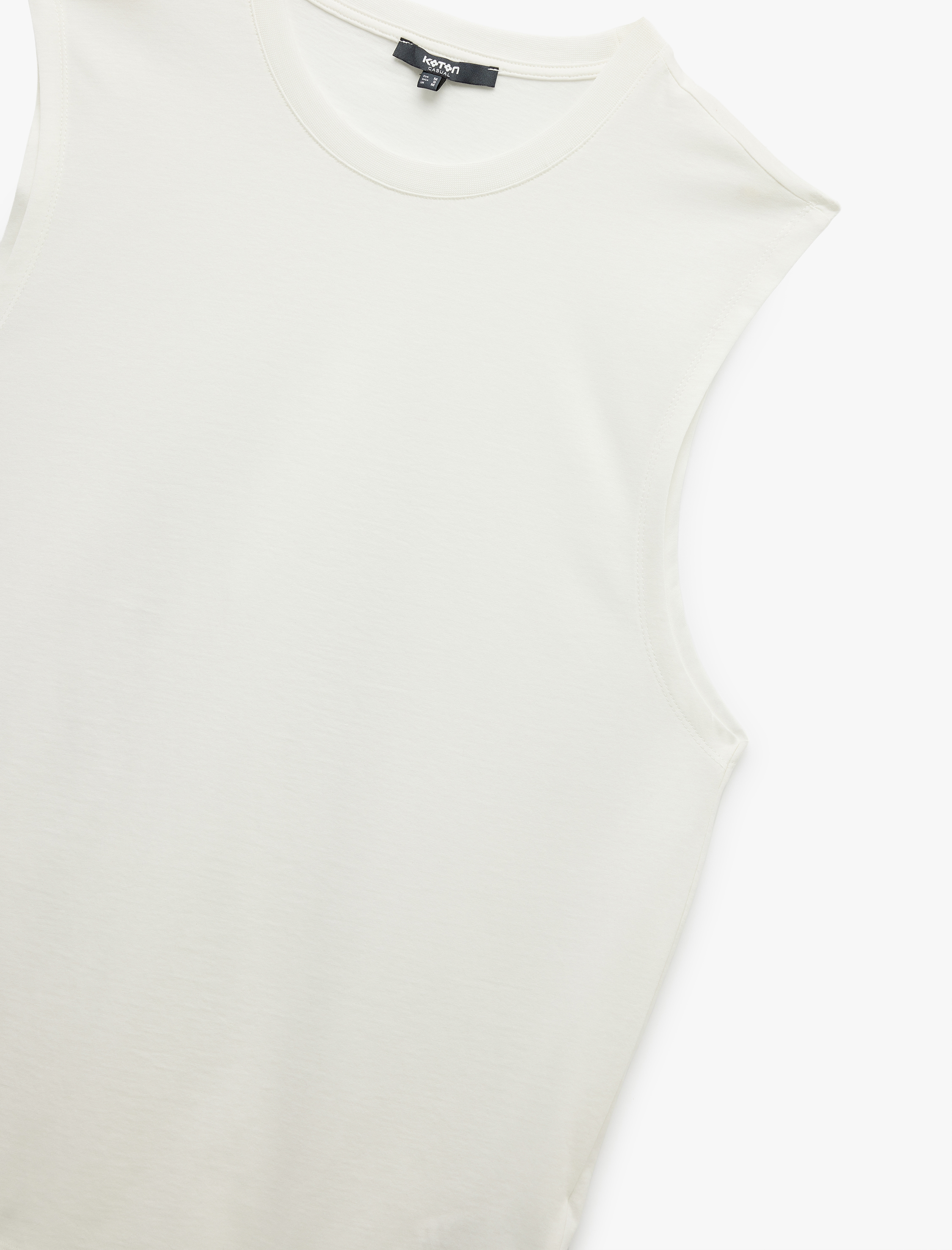   Bisiklet Yaka Regular Fit Pamuklu Kolsuz Tişört