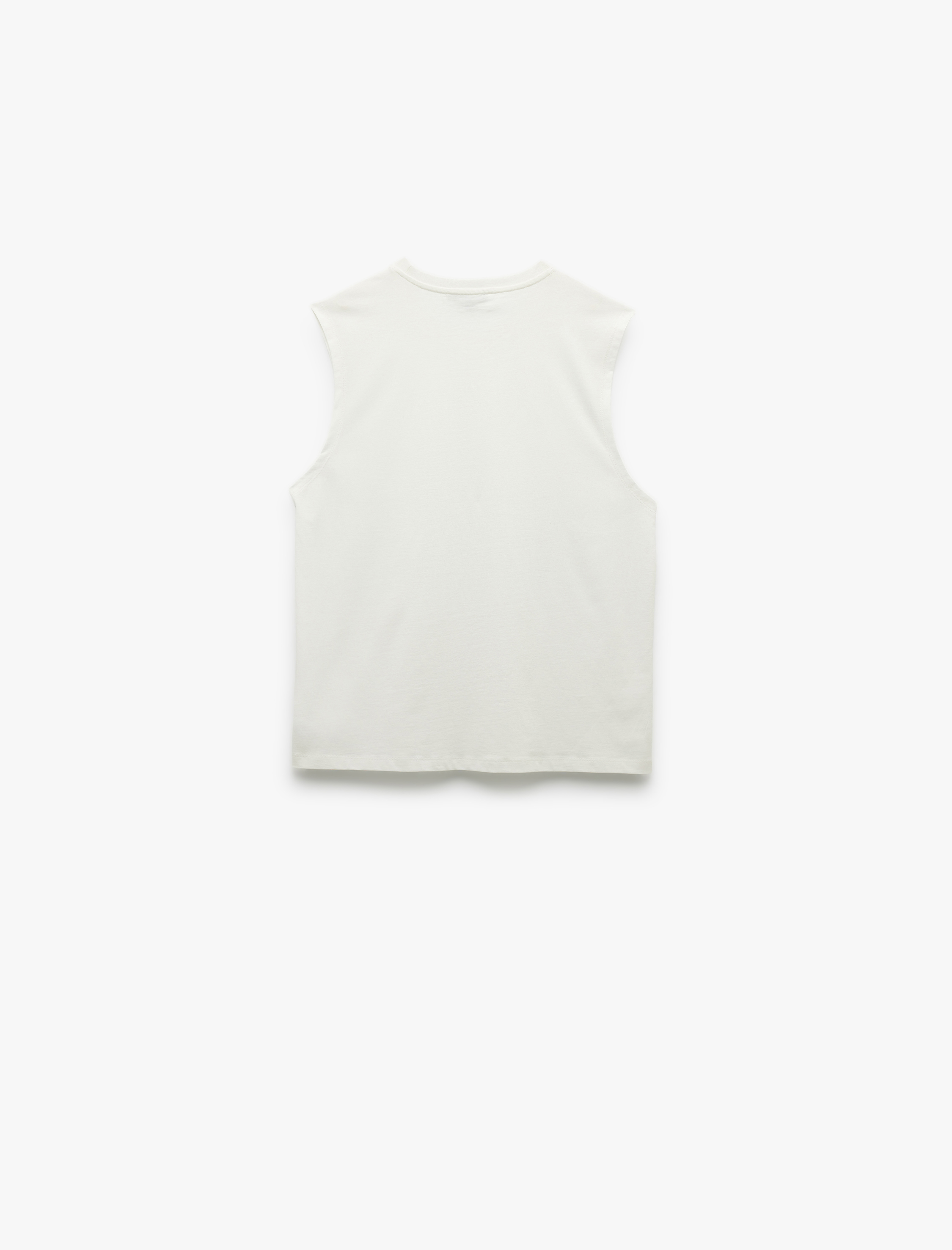   Bisiklet Yaka Regular Fit Pamuklu Kolsuz Tişört