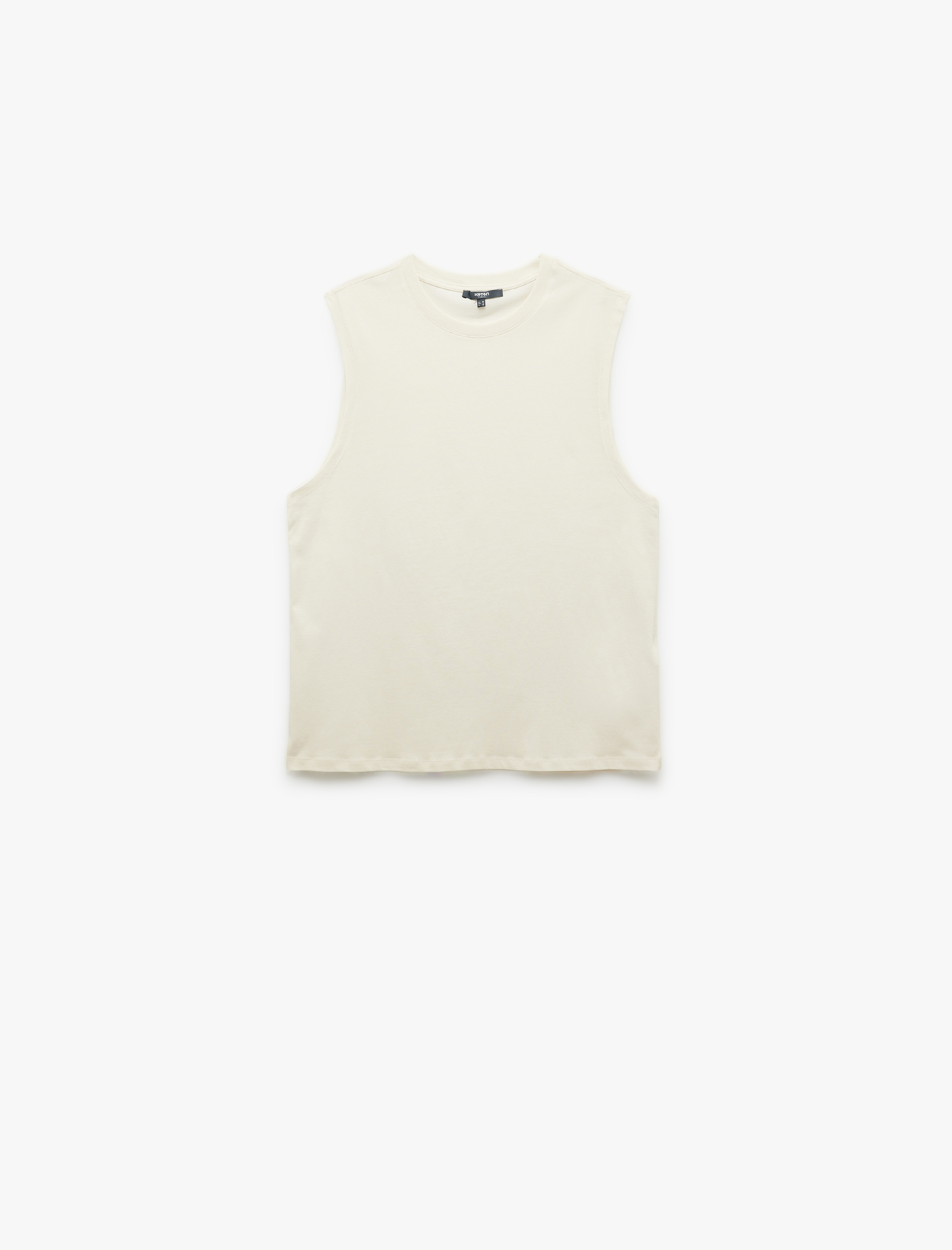   Bisiklet Yaka Regular Fit Pamuklu Kolsuz Tişört