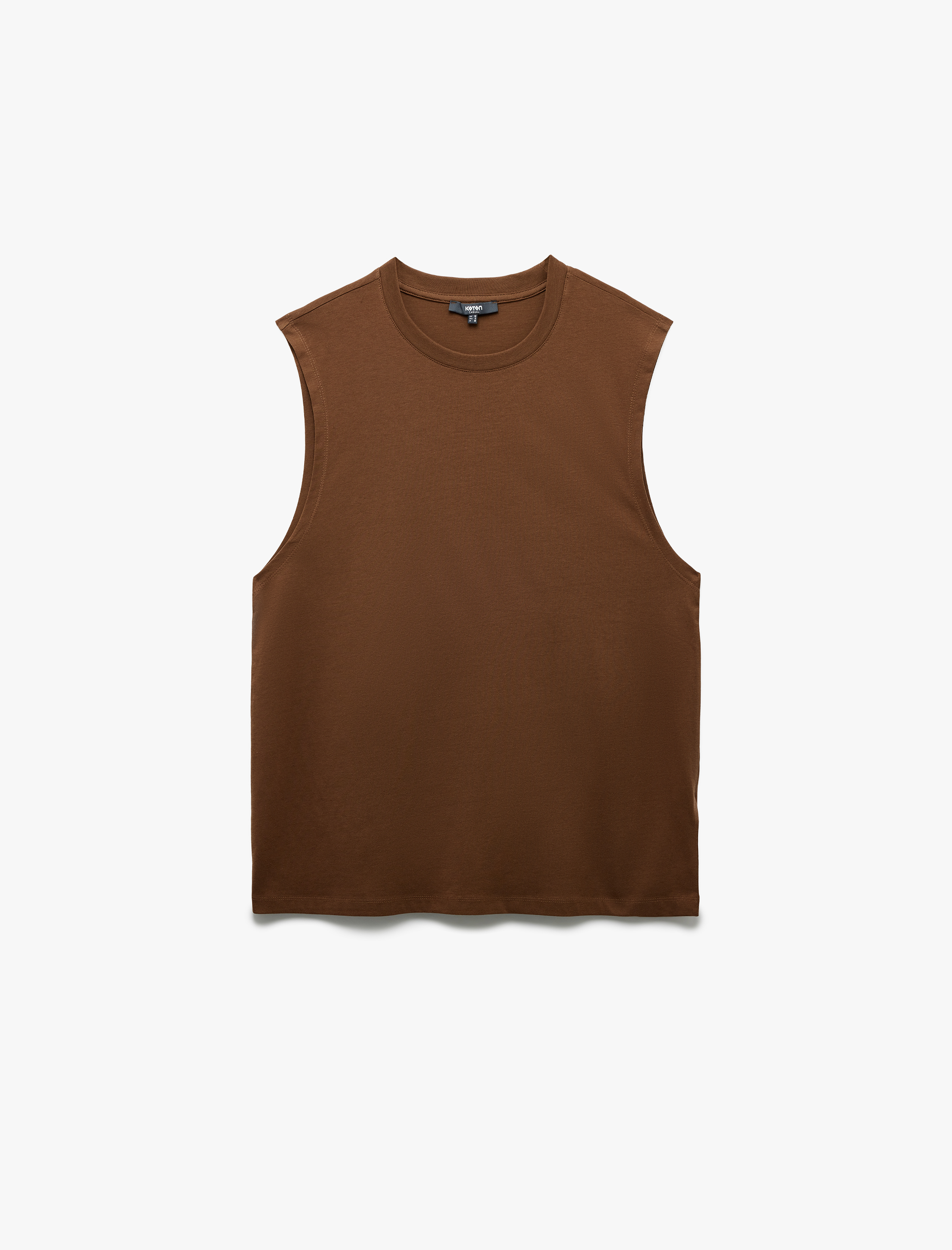   Bisiklet Yaka Regular Fit Pamuklu Kolsuz Tişört