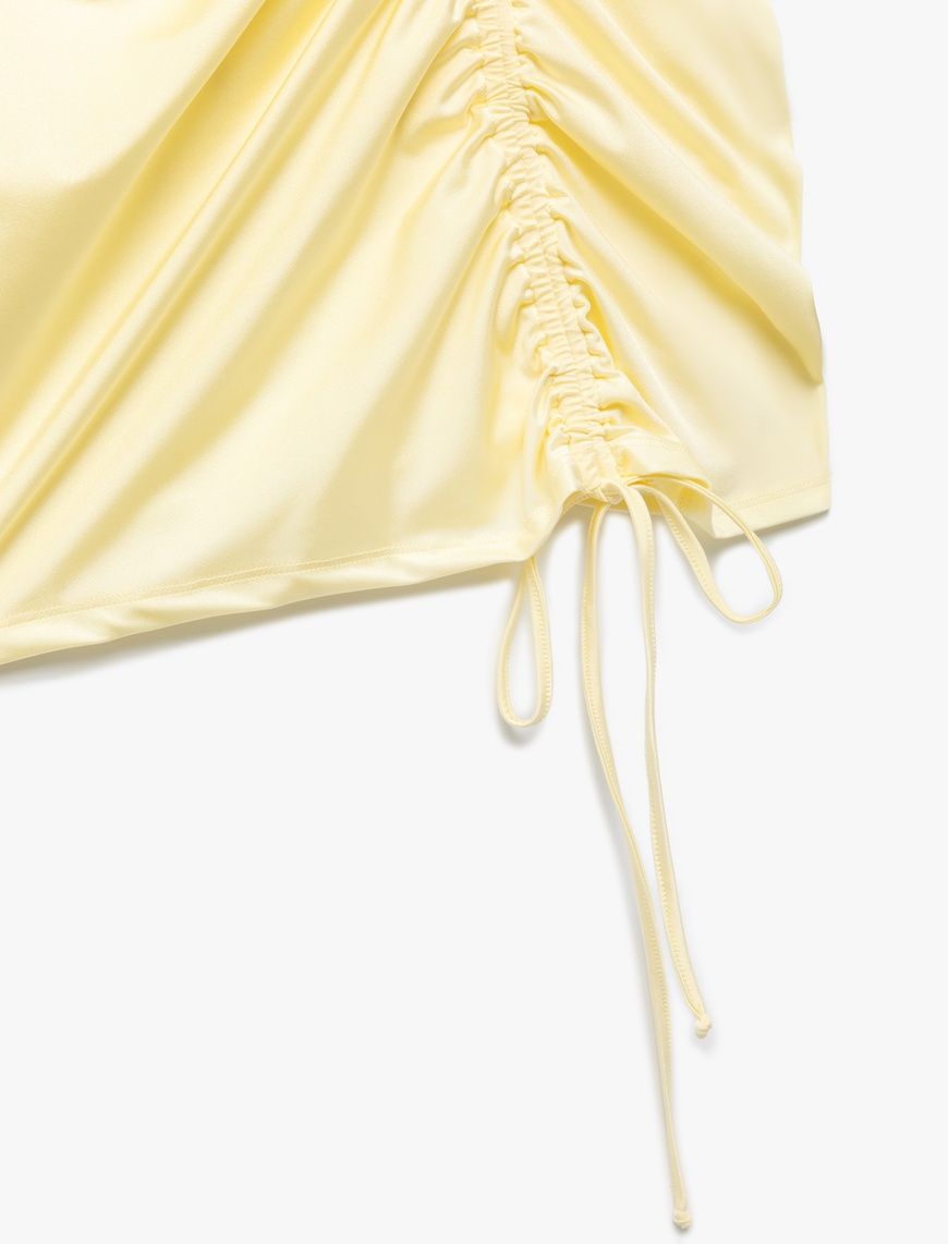   Koton X Sibil Çetinkaya - Drape Detaylı Büzgülü Mini Pareo Etek
