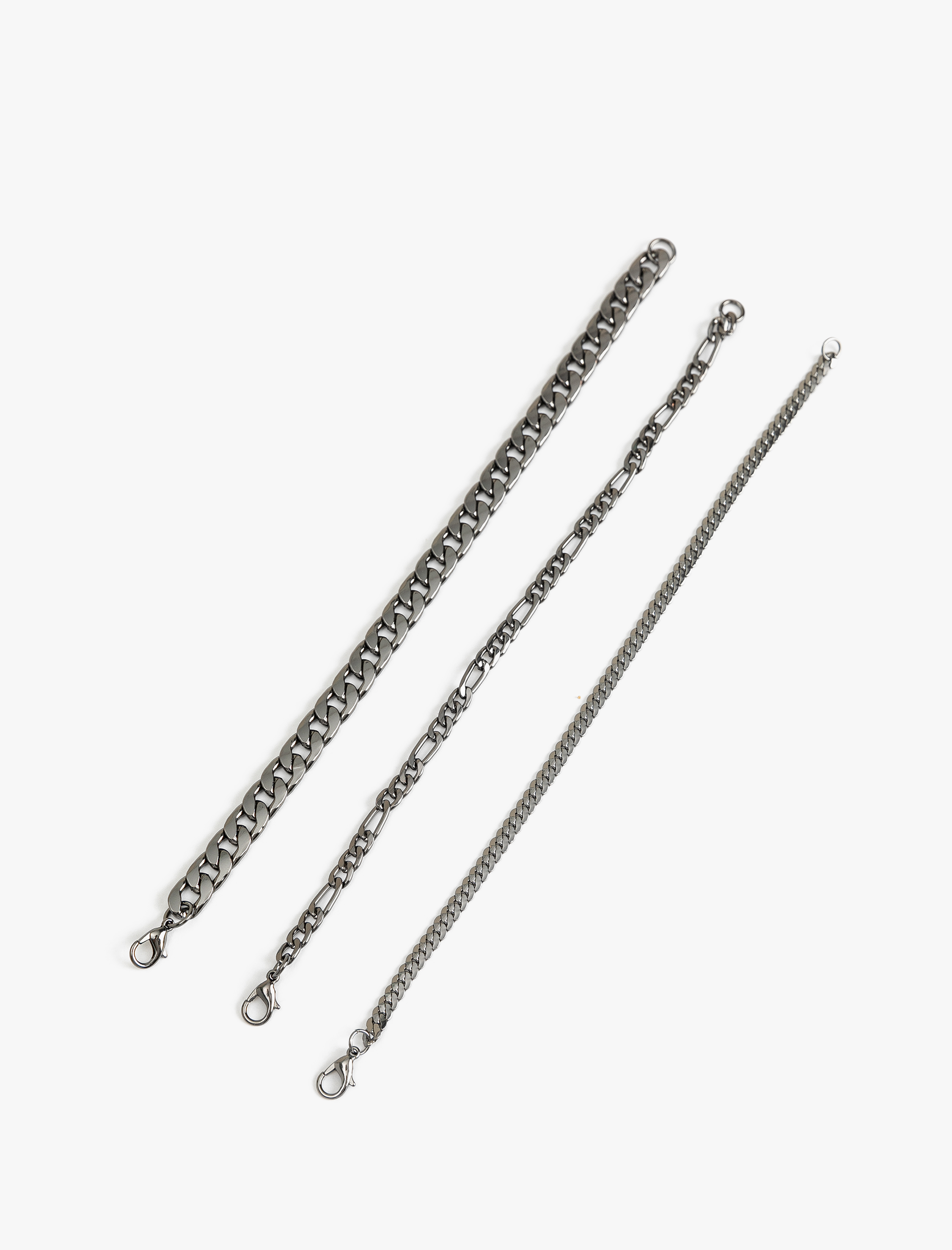  Erkek 3'lü Zincir Bileklik Seti