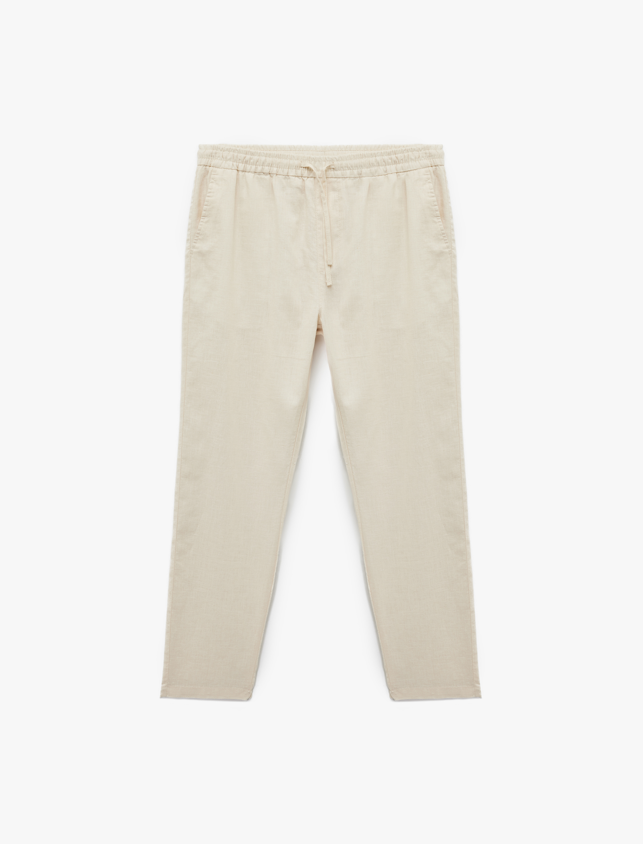   Cep Detaylı Regular Fit Beli Bağcıklı Pantolon