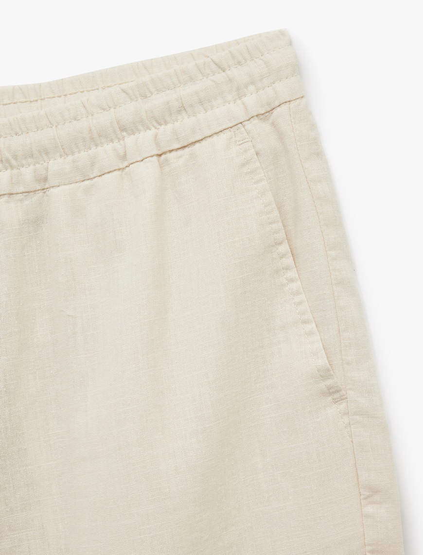   Cep Detaylı Regular Fit Beli Bağcıklı Pantolon