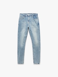 Normal Bel Pamuklu Skinny Fit Jean Pantolon - Michael Jean