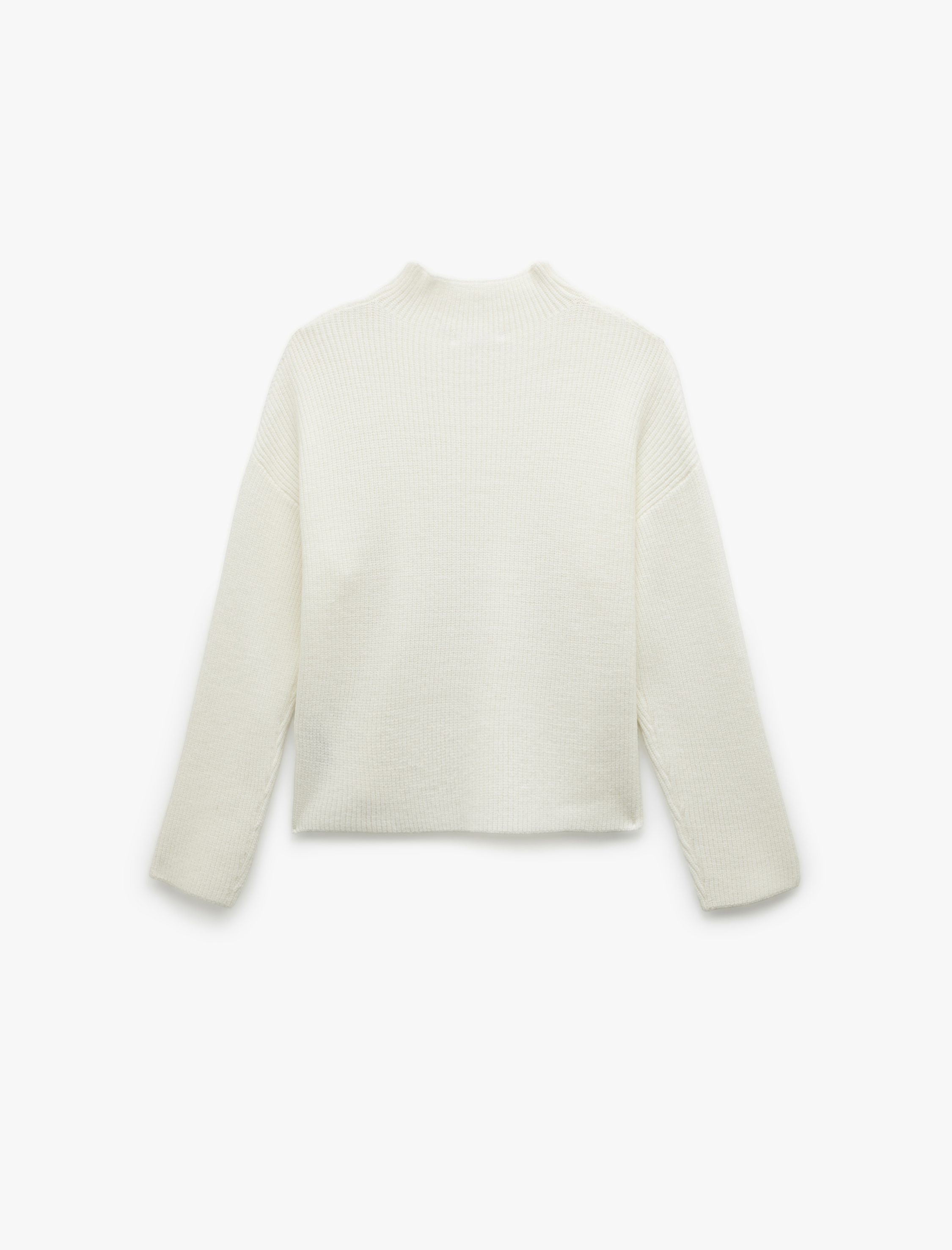   Dik Yaka Uzun Kollu Rahat Kalıp Basic Triko Kazak