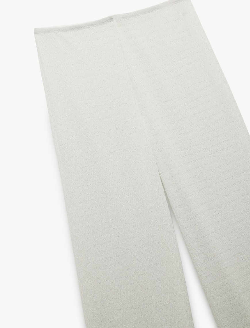   Bürümcük Kumaş Düz Geniş Paça Pantolon