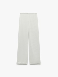 Bürümcük Kumaş Düz Geniş Paça Pantolon