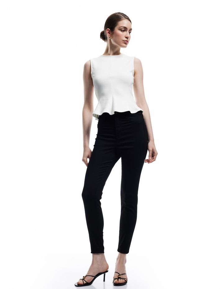  Yüksek Bel Dar Paça Skinny Fit Toparlayıcı Kot Pantolon - Skinny Push Up Fit Jean