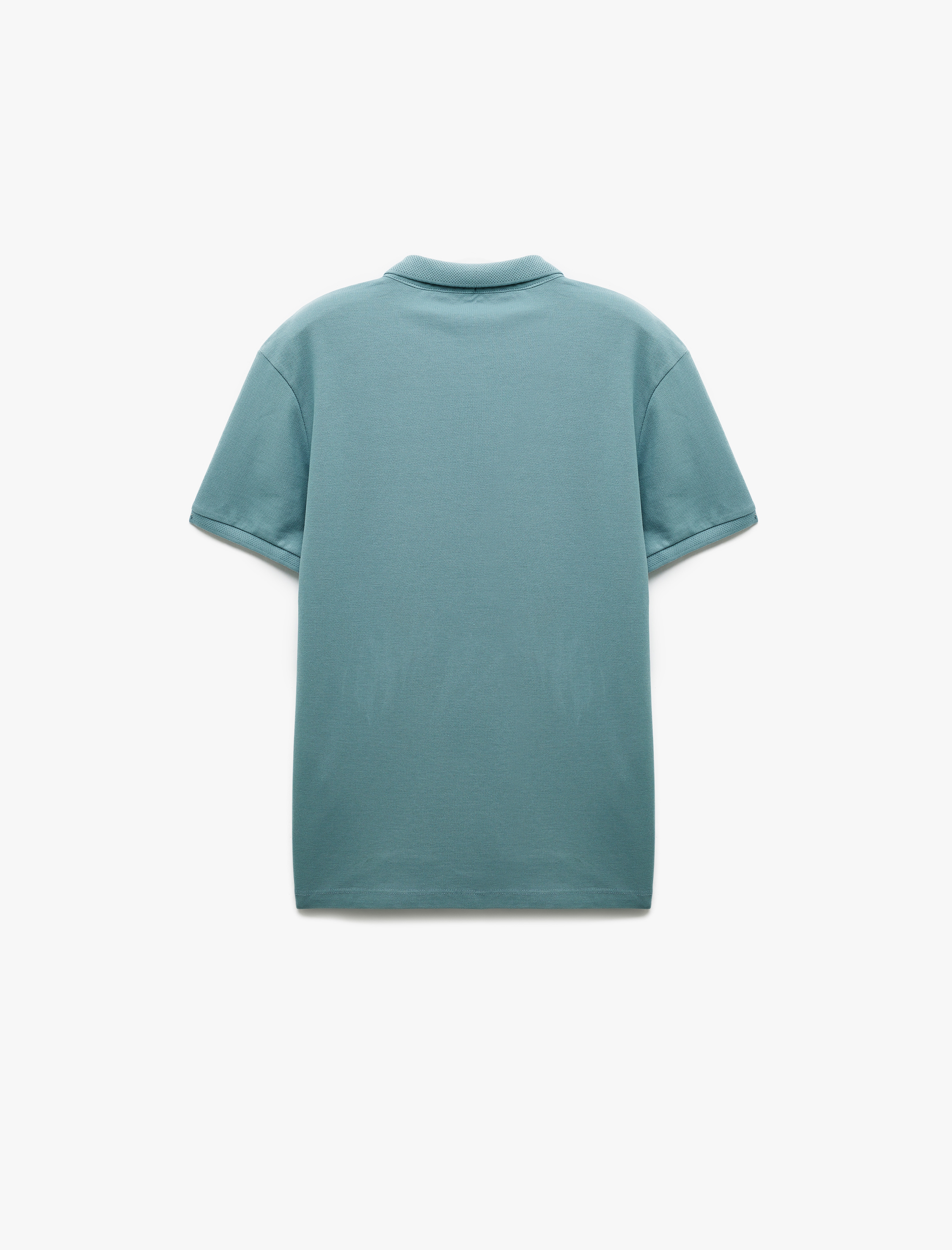   Kısa Kollu Düğme Detaylı Pamuklu Pike Kumaş Slim Fit Polo Yaka Tişört