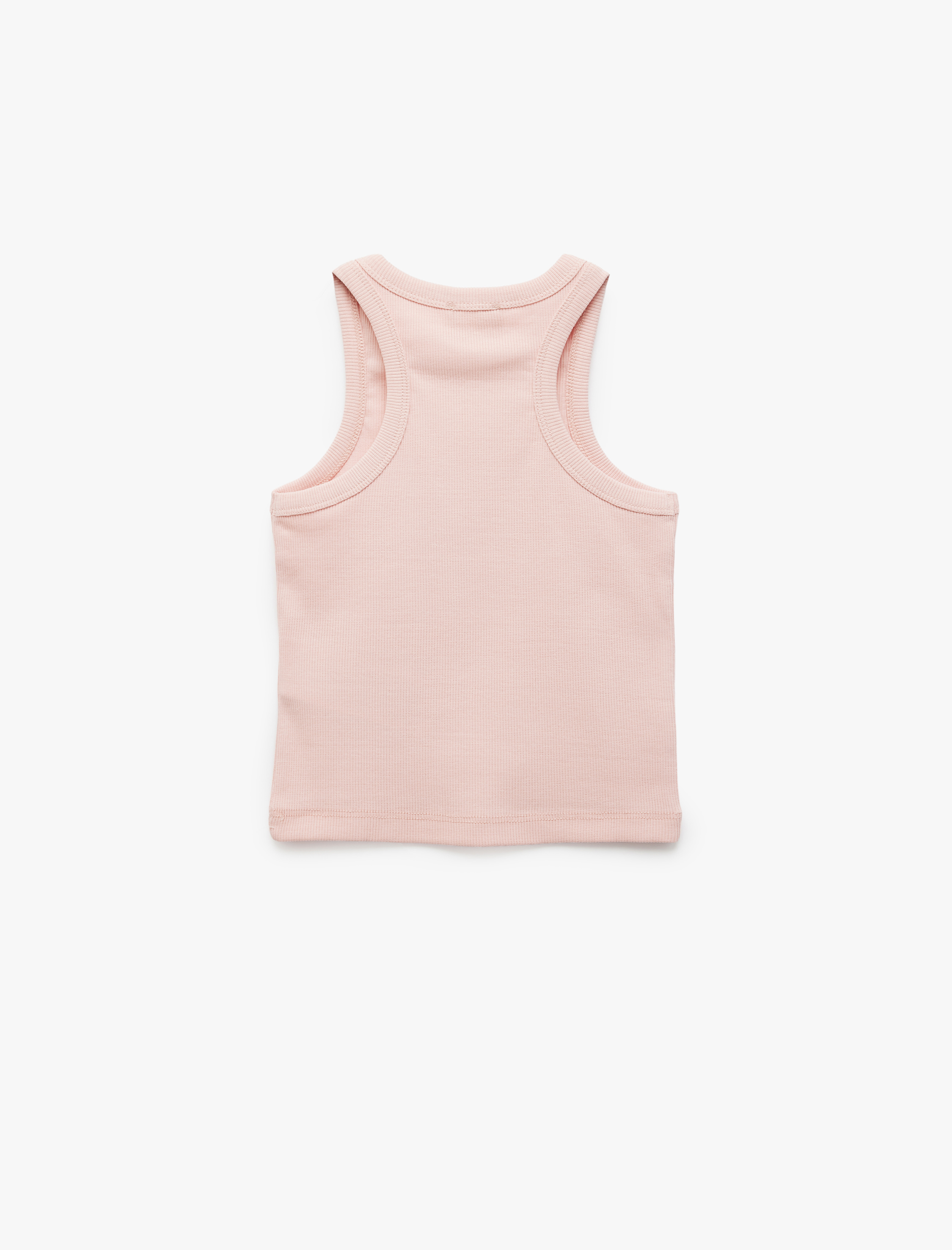  Kız Çocuk Ribanalı Kolsuz Bisiklet Yaka Pamuklu 2'li Ribanalı Atlet Seti