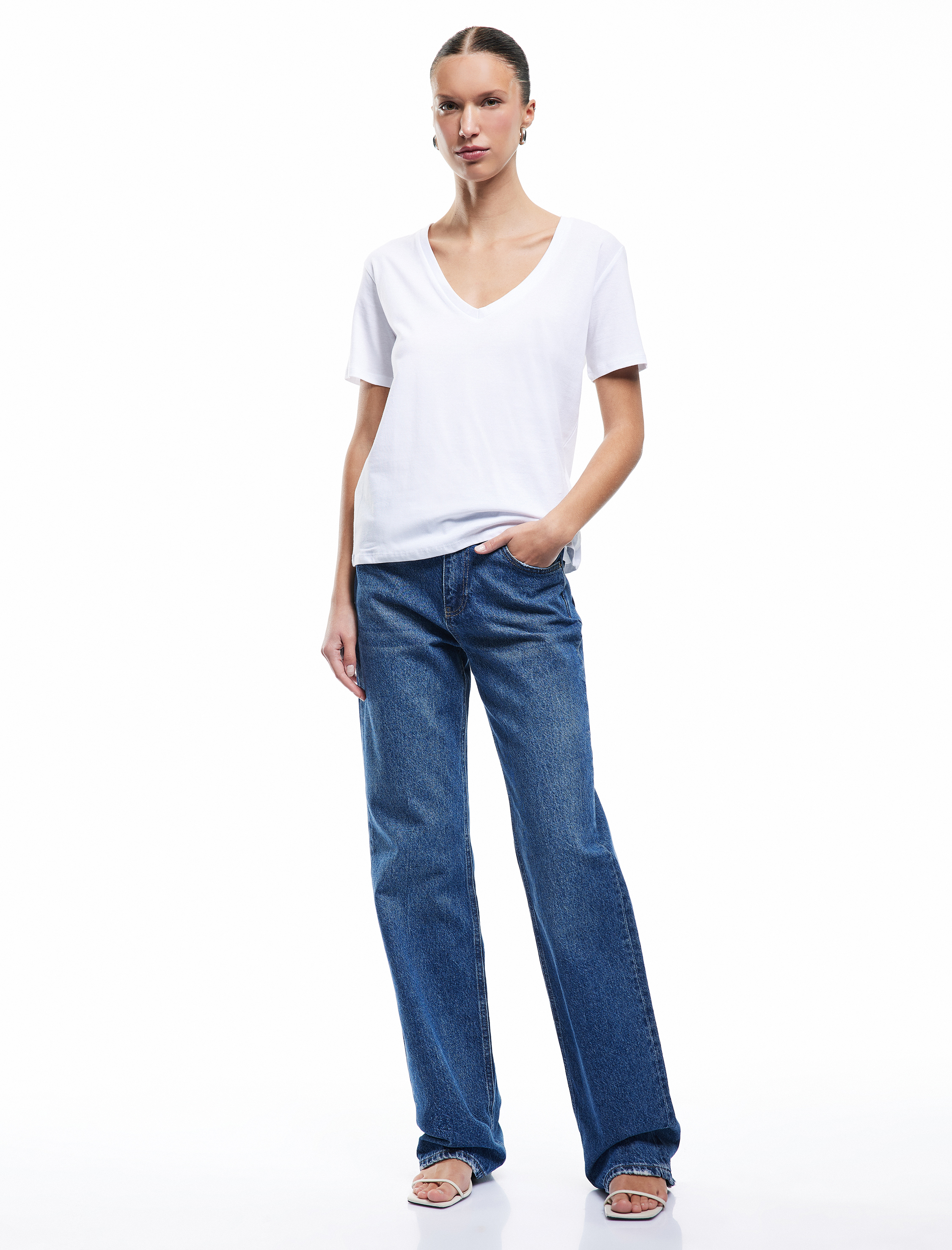   Pamuklu 5'li Kısa Kollu V Yaka Tişört Seti