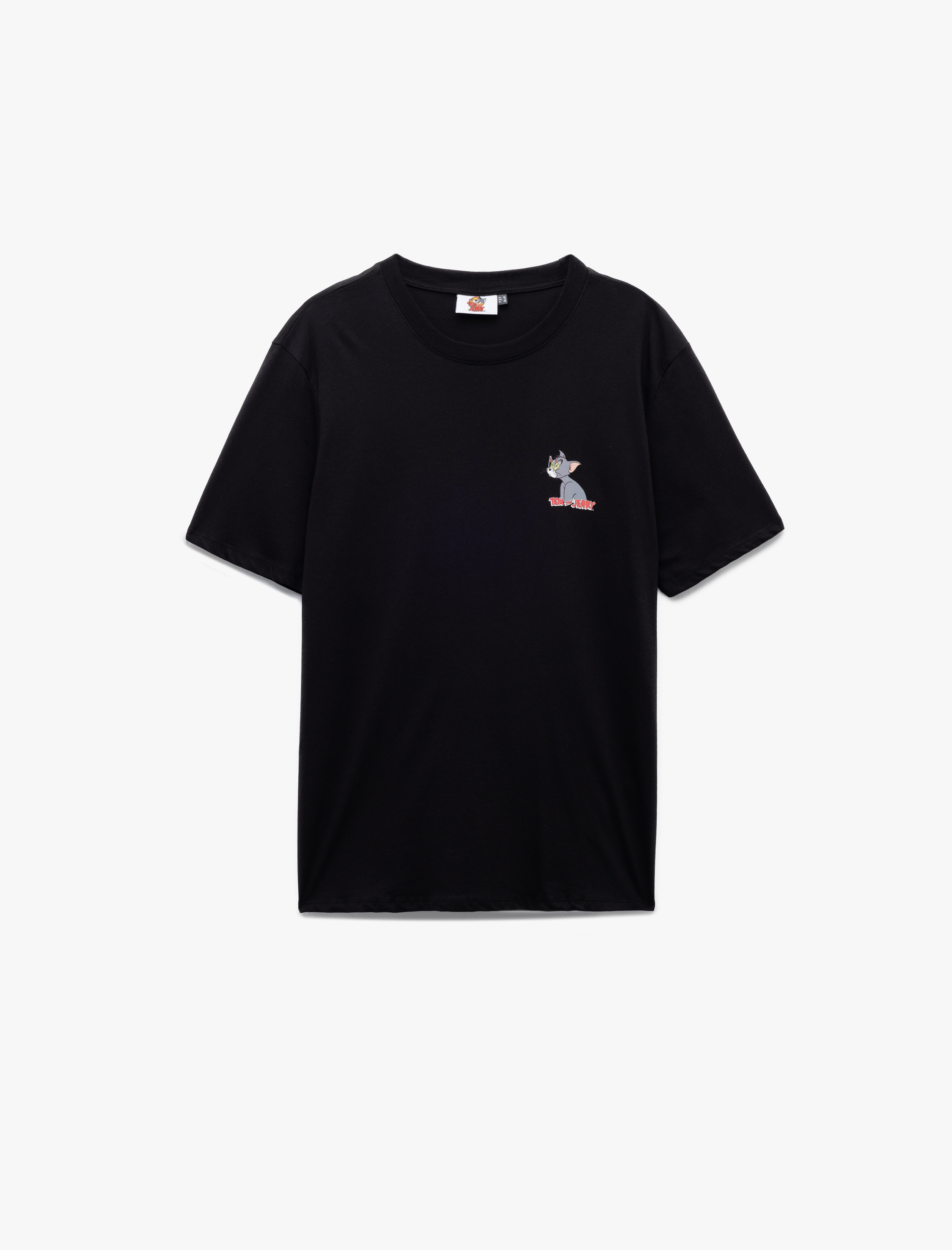   Kısa Kollu Bisiklet Yaka Regular Fit Pamuklu Baskılı Lisanslı Tom ve Jerry Tişört