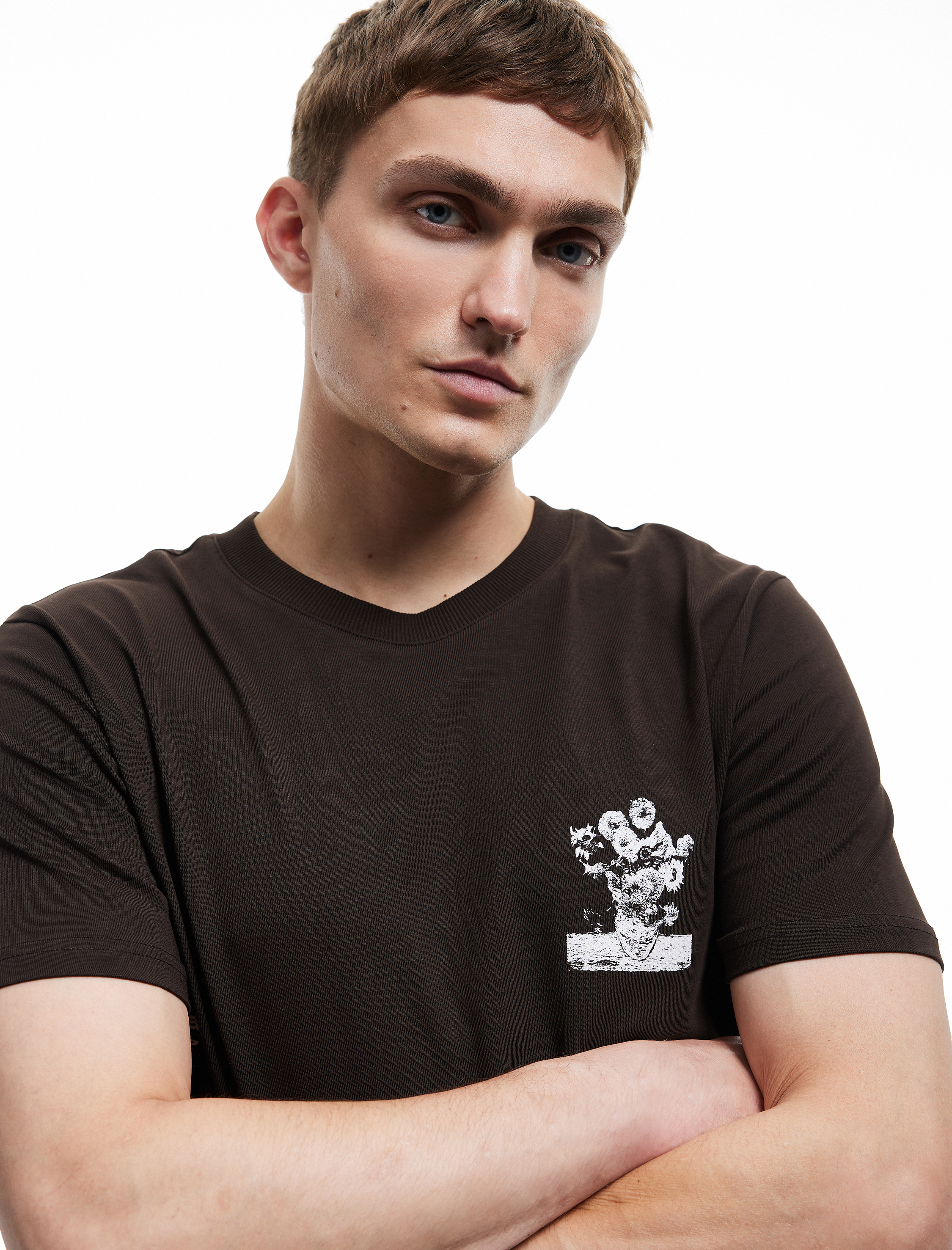   Kısa Kollu Bisiklet Yaka Regular Fit Pamuklu Arkası Baskılı Lisanslı Van Gogh Tişört