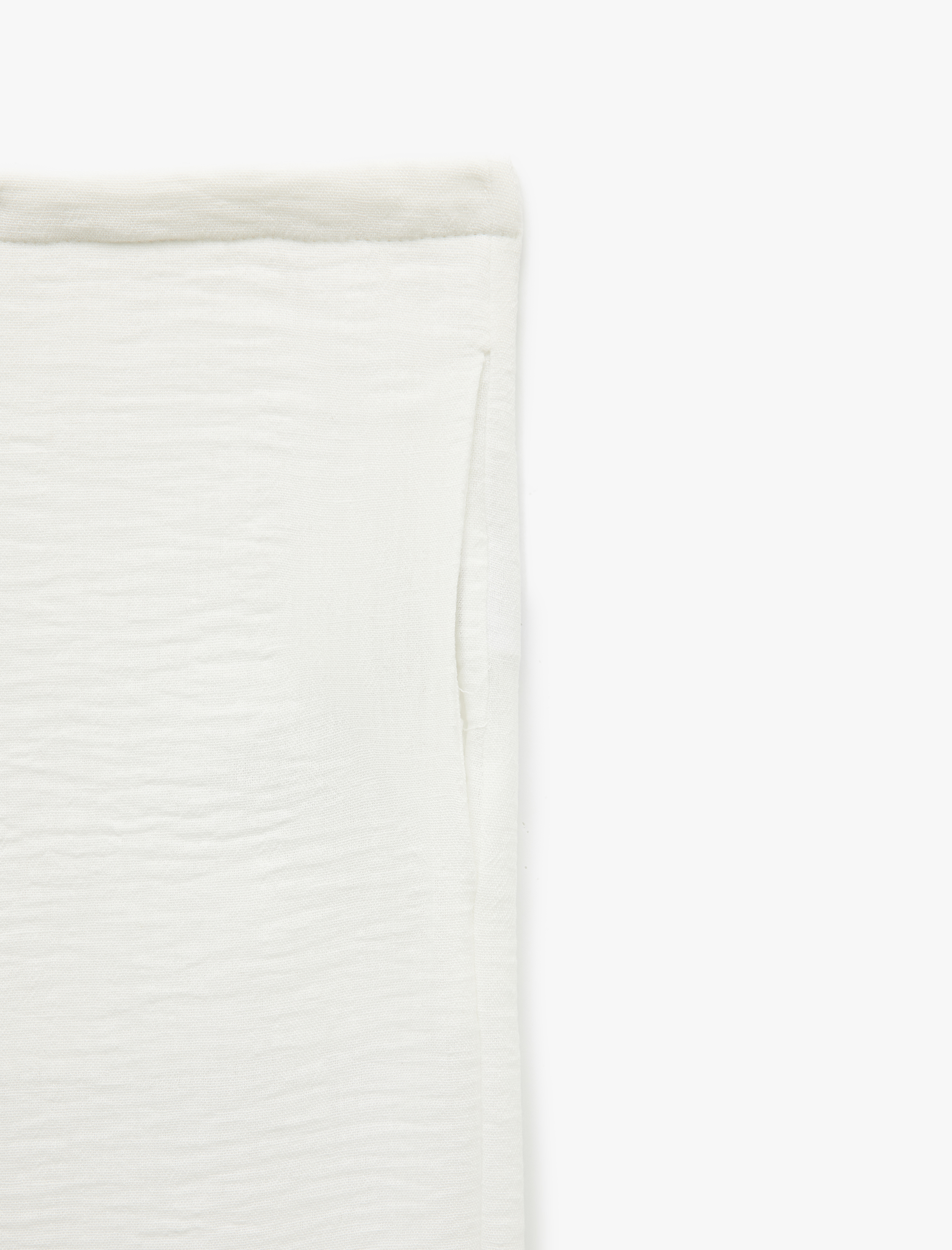   Keten Görünümlü Rahat Kalıp Beli Bağlamalı Bol Paça Plaj Pantolonu