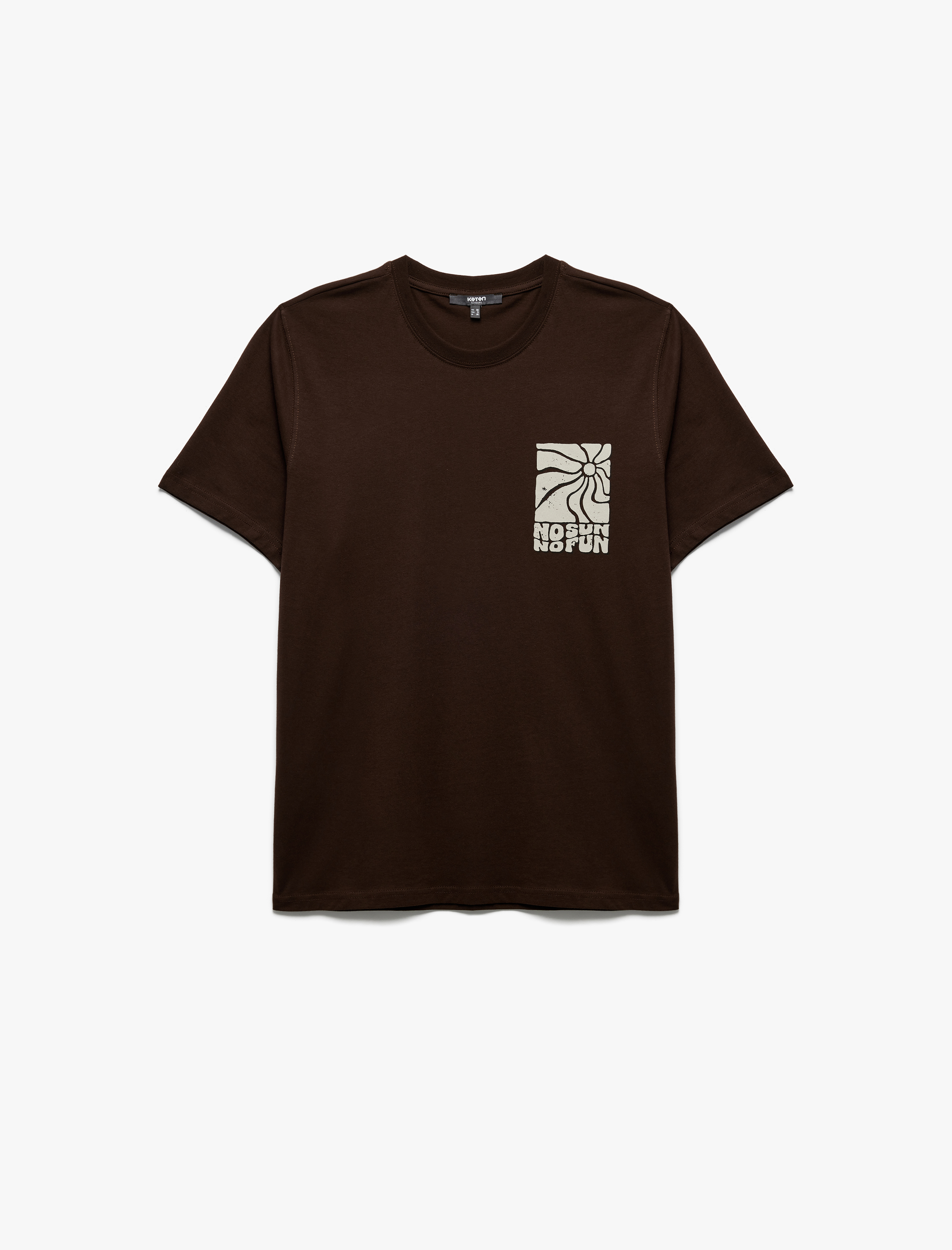   Kısa Kollu Pamuklu Regular Fit Bisiklet Yaka Baskılı Tişört