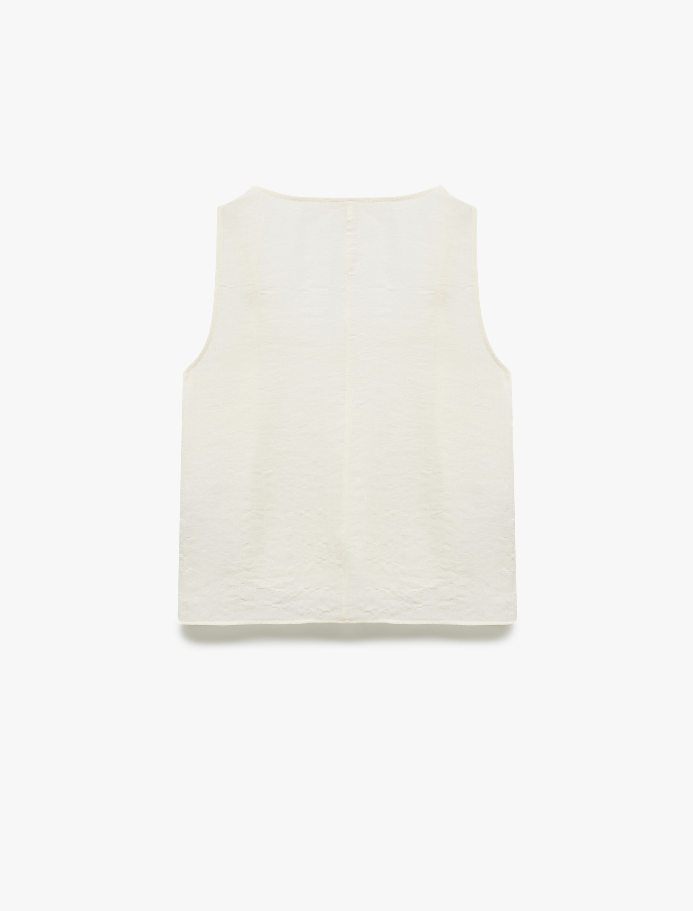   Viskon Kumaş Aksesuar Detaylı Kolsuz Bluz