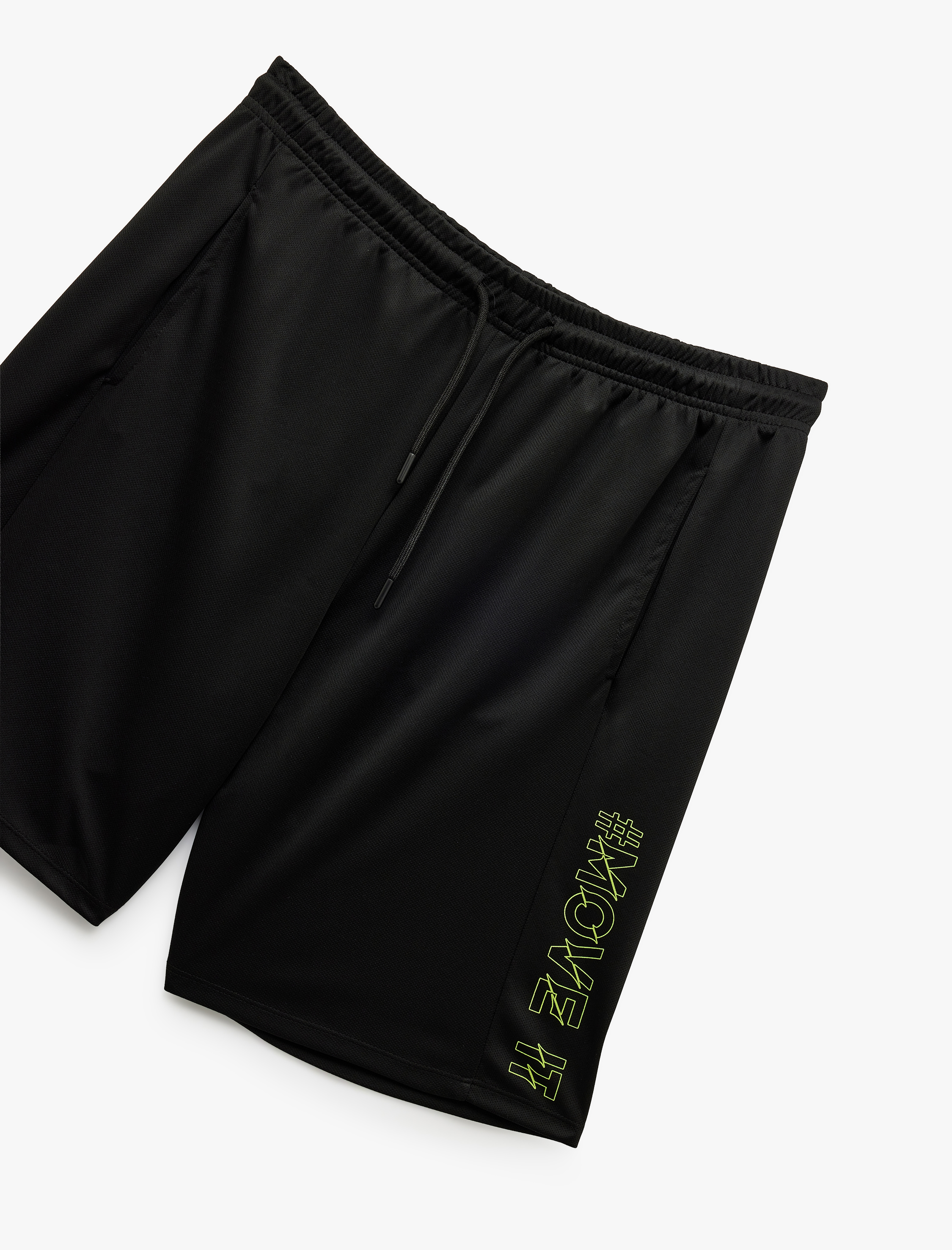   Yüksek Bel Baskılı Cep Detaylı Beli Bağcıklı Spor Şort