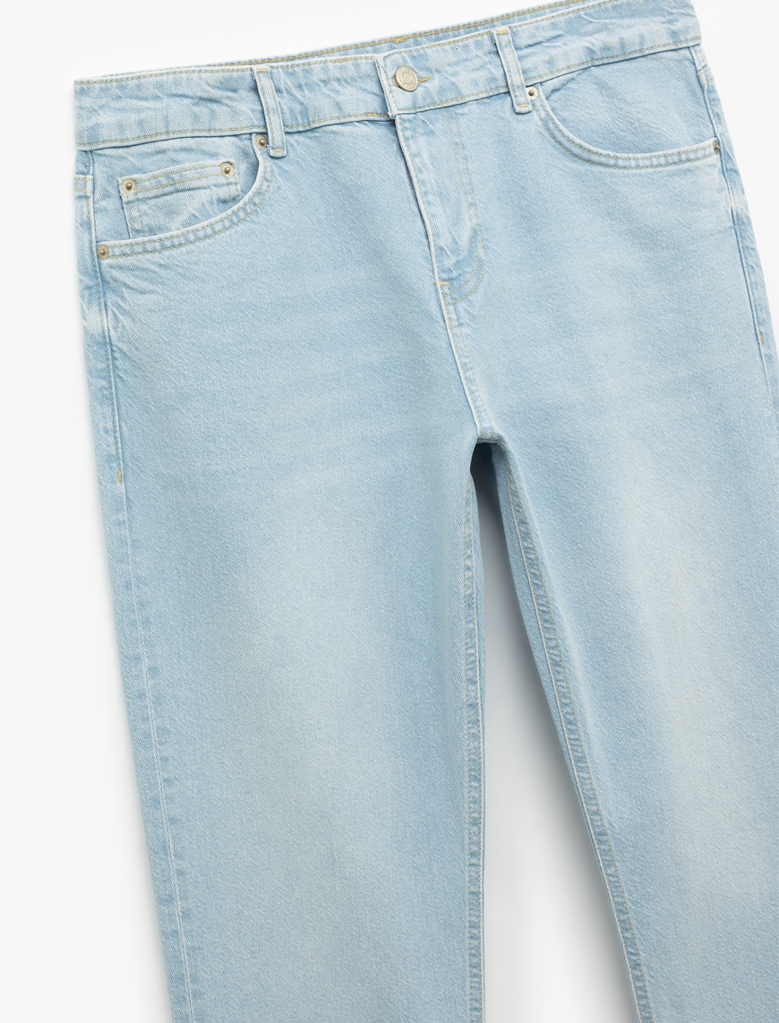   Normal Bel Pamuklu Slim Fit Jean Pantolon - Brad Jean