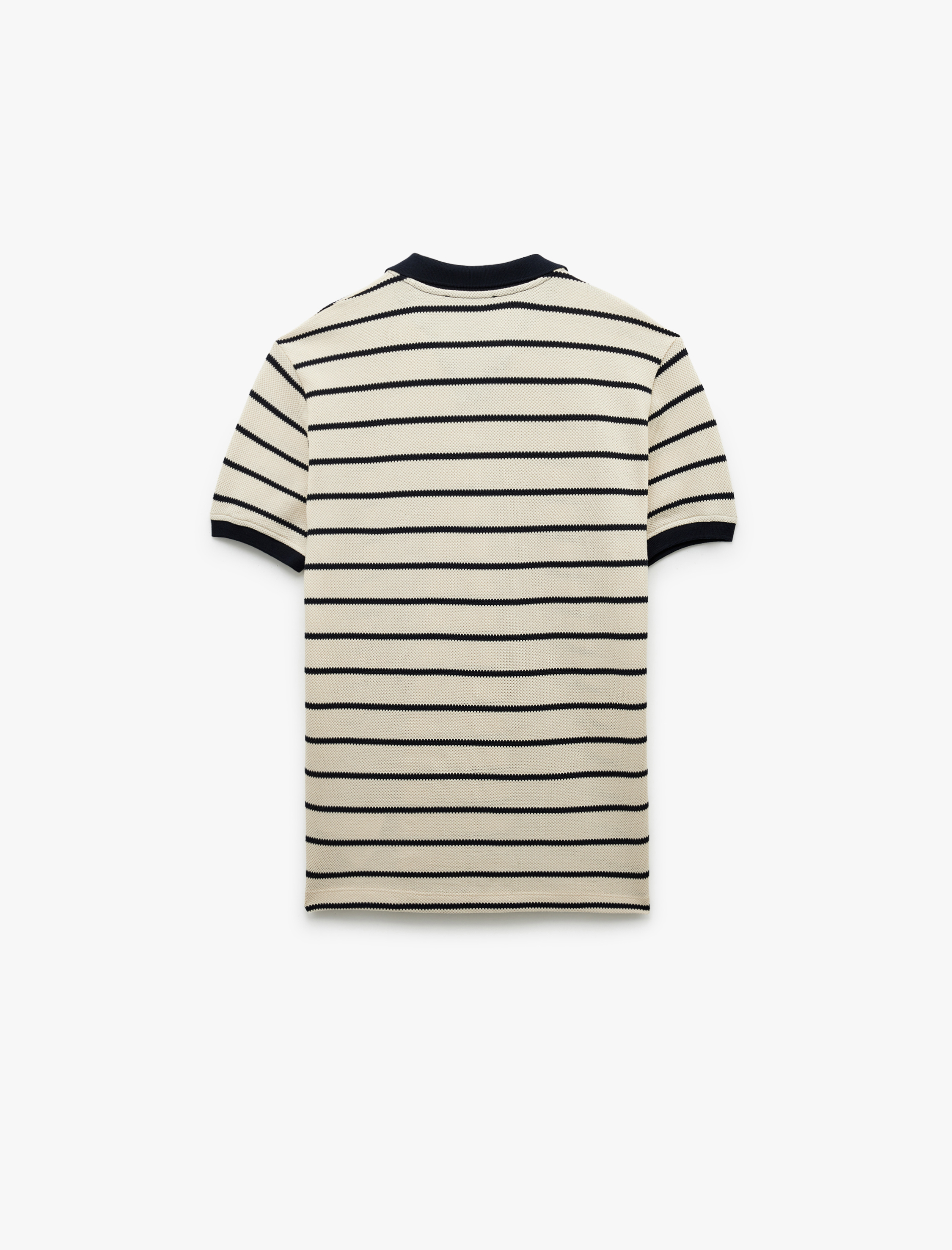   Kısa Kollu Regular Fit Pamuklu Çizgili Polo Yaka Tişört