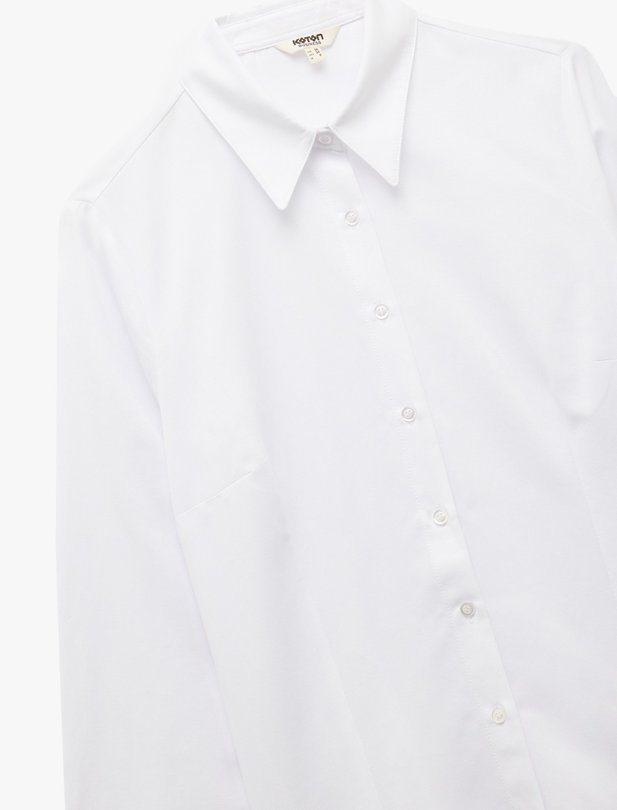   Regular Fit Klasik Yaka Uzun Kollu Poplin Gömlek