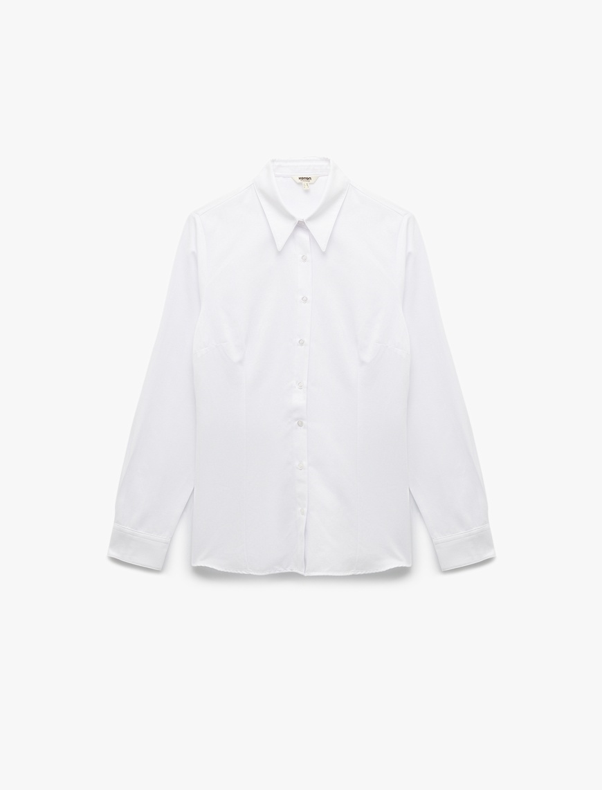   Regular Fit Klasik Yaka Uzun Kollu Poplin Gömlek
