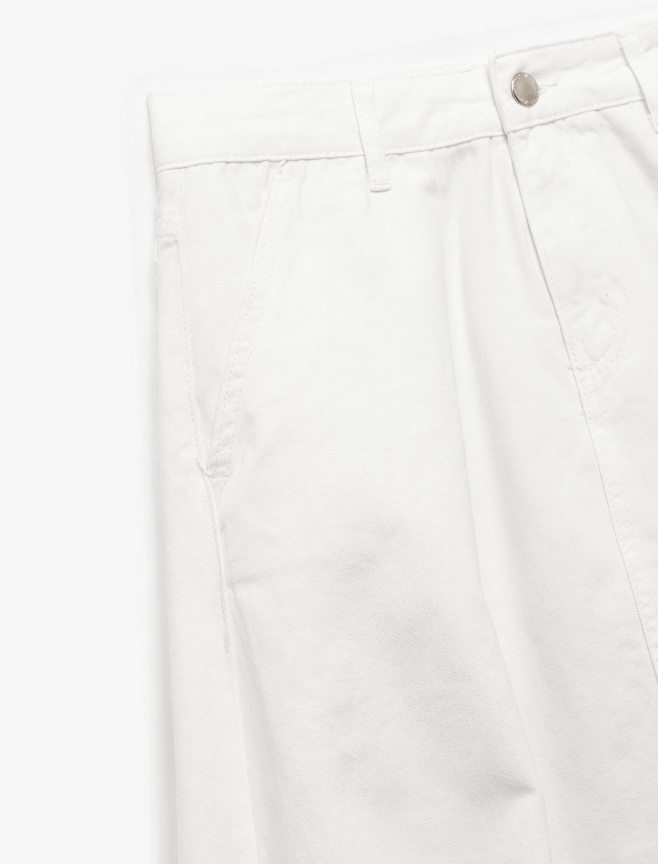   Cep Detaylı Düğmeli Rahat Kalıp Midi Balon Etek