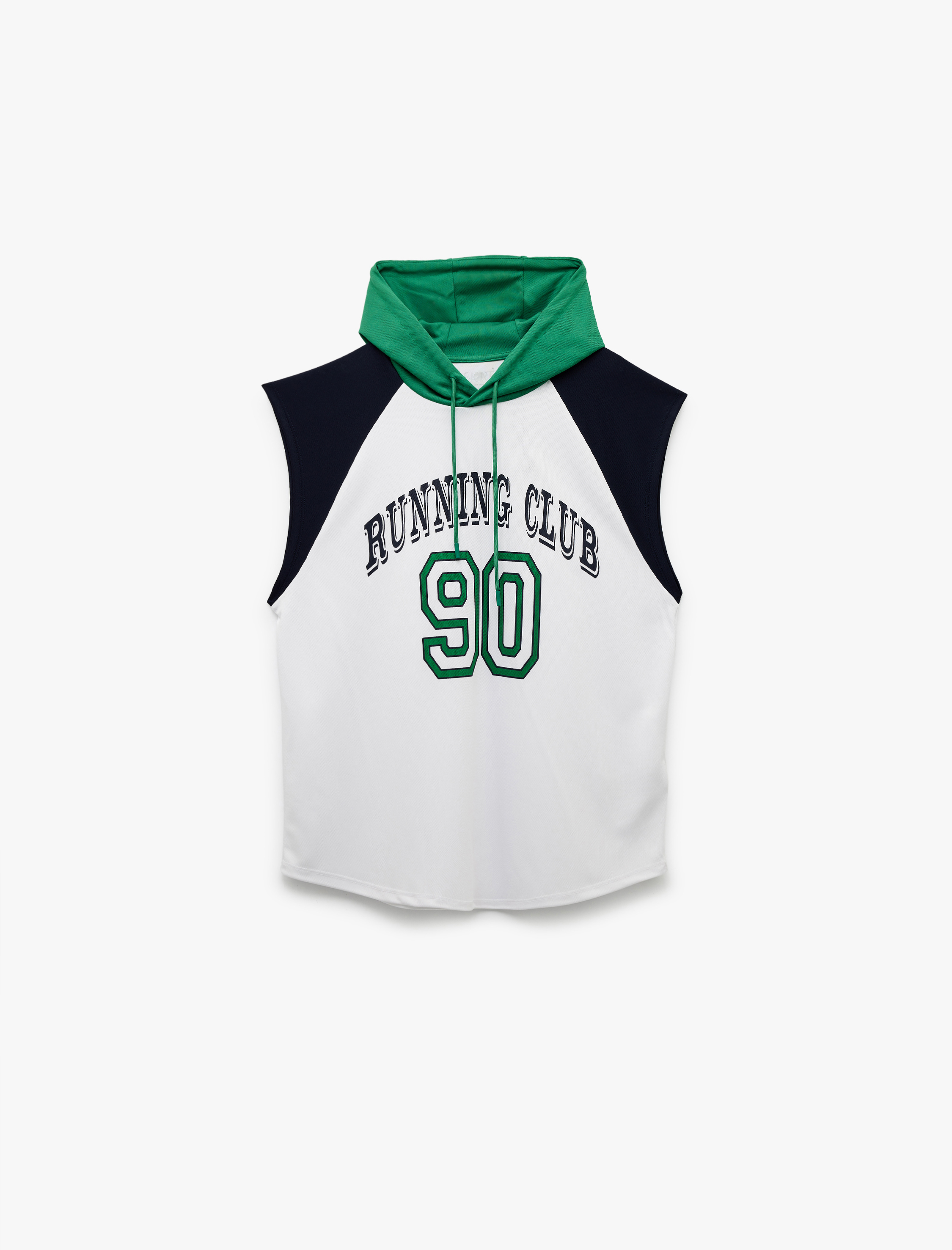   Kapşonlu Reglan Kol Baskılı Oversize Spor Atlet