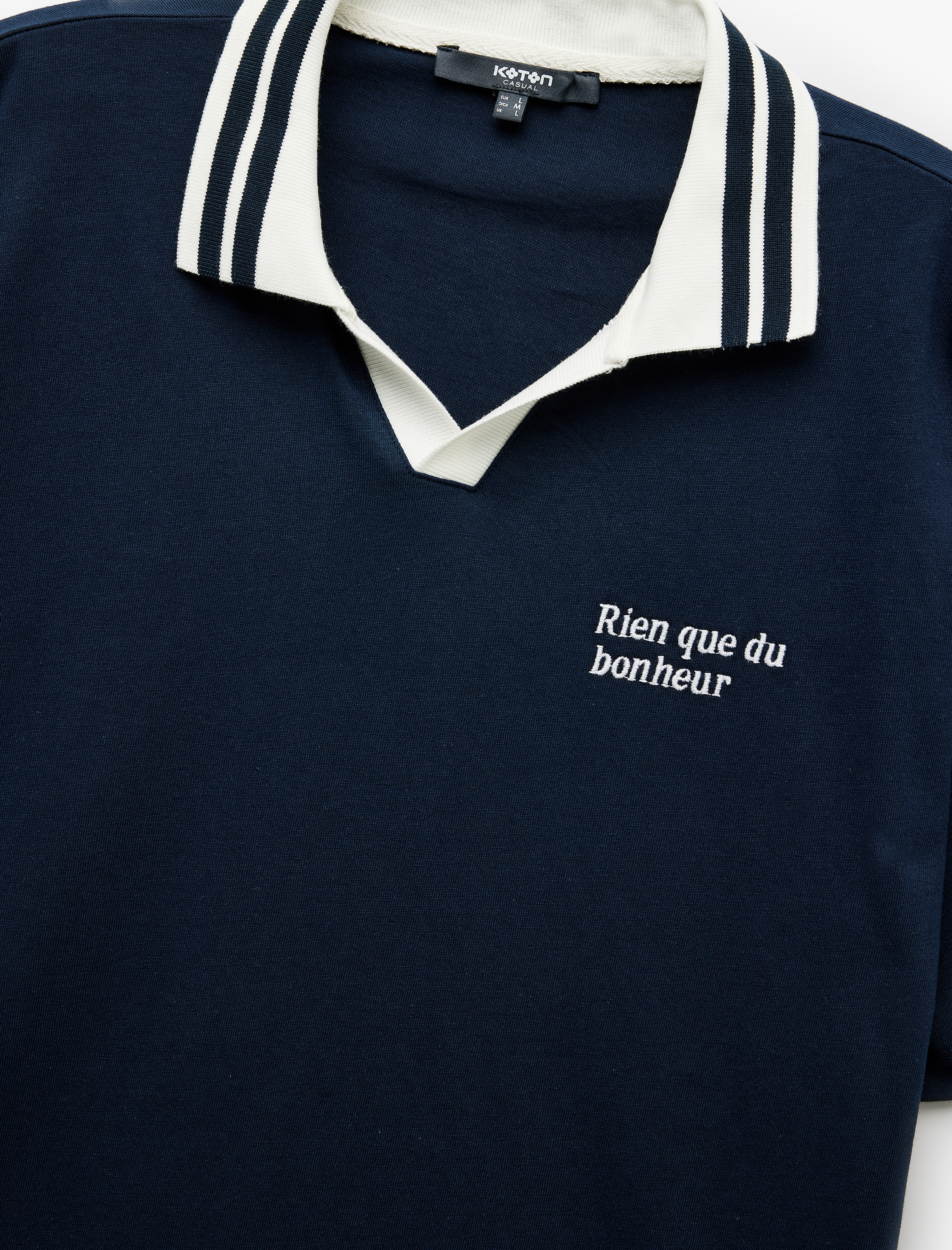   Pamuklu Kısa Kollu Renk Kontrastlı Baskılı Regular Fit Polo Yaka Tişört